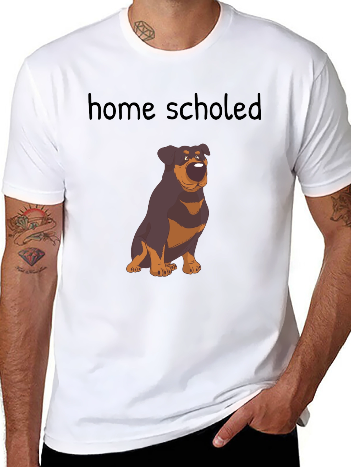 Home Schooled Rottweiler T-Shirt - Black