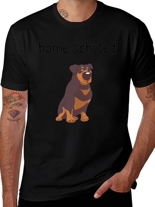 Home Schooled Rottweiler T-Shirt - Black