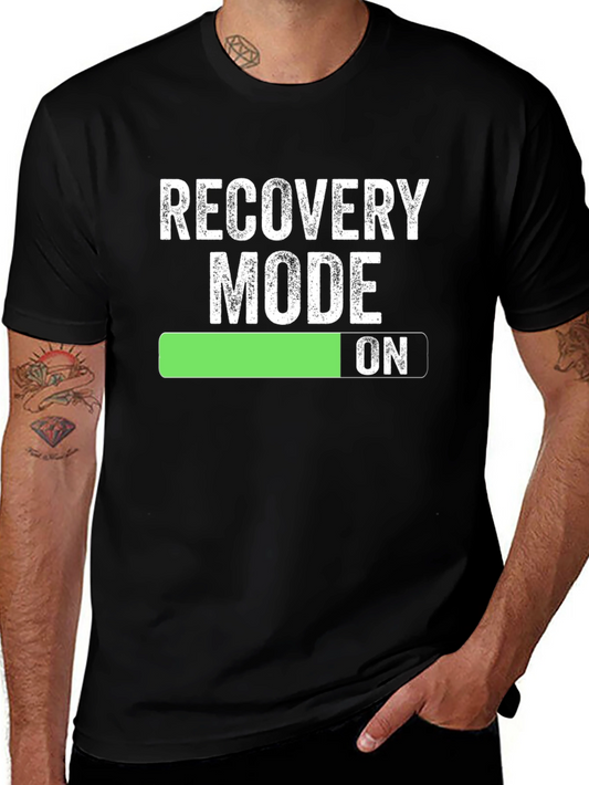Recovery Mode On - Mens Black T-Shirt