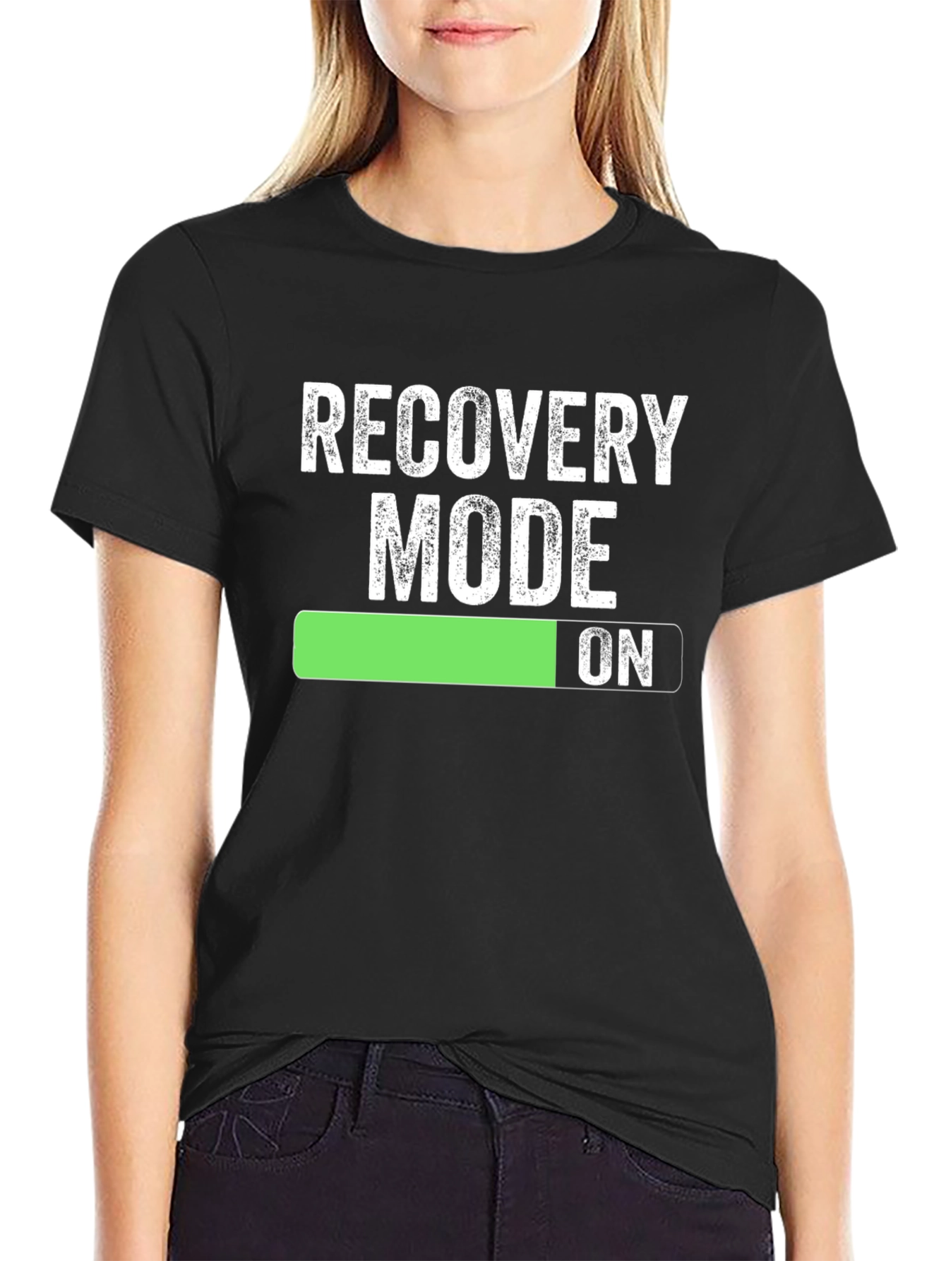 Recovery Mode On - Mens Black T-Shirt