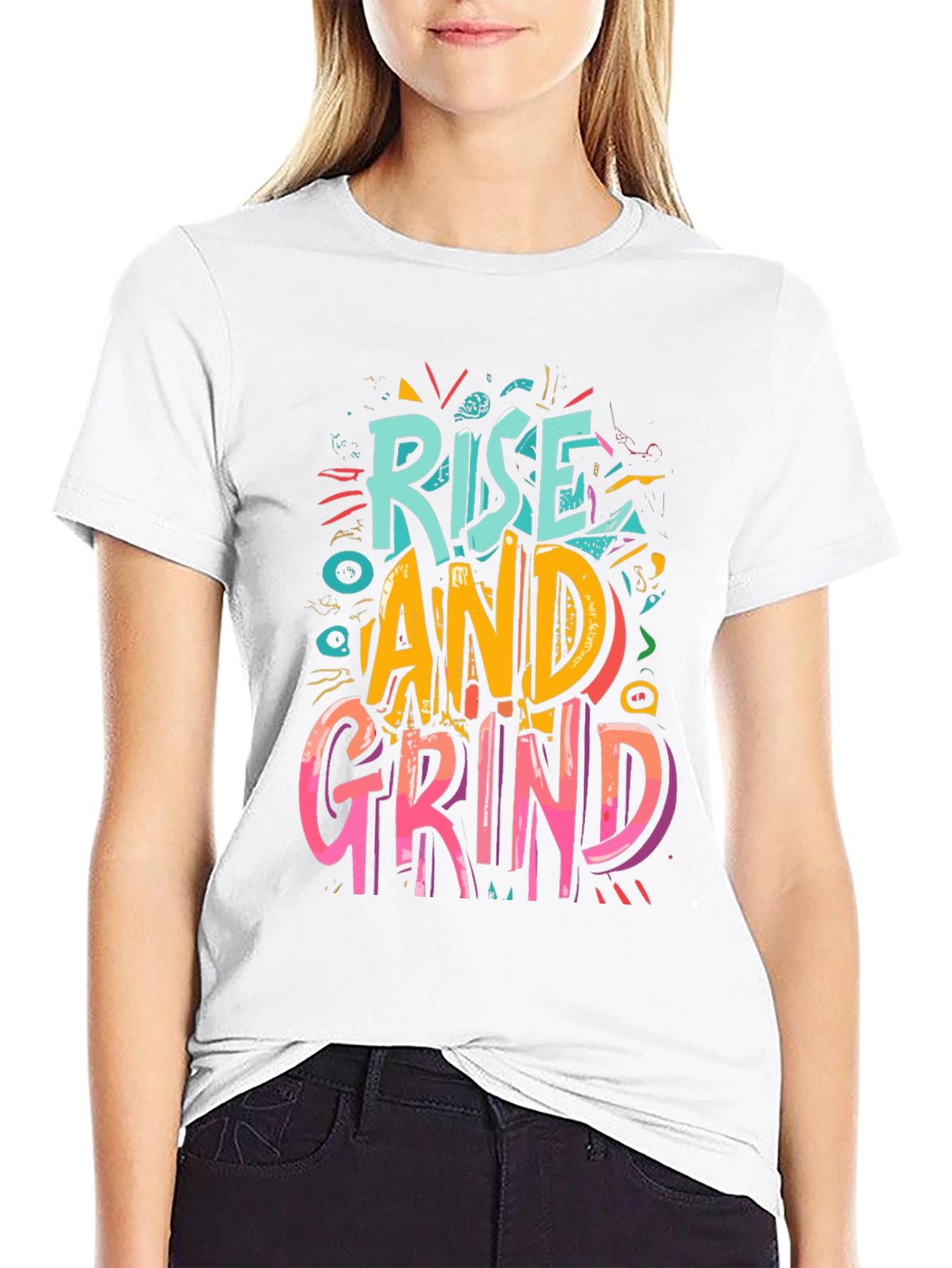 Rise and Grind Graphic Tee - Motivational Shirt