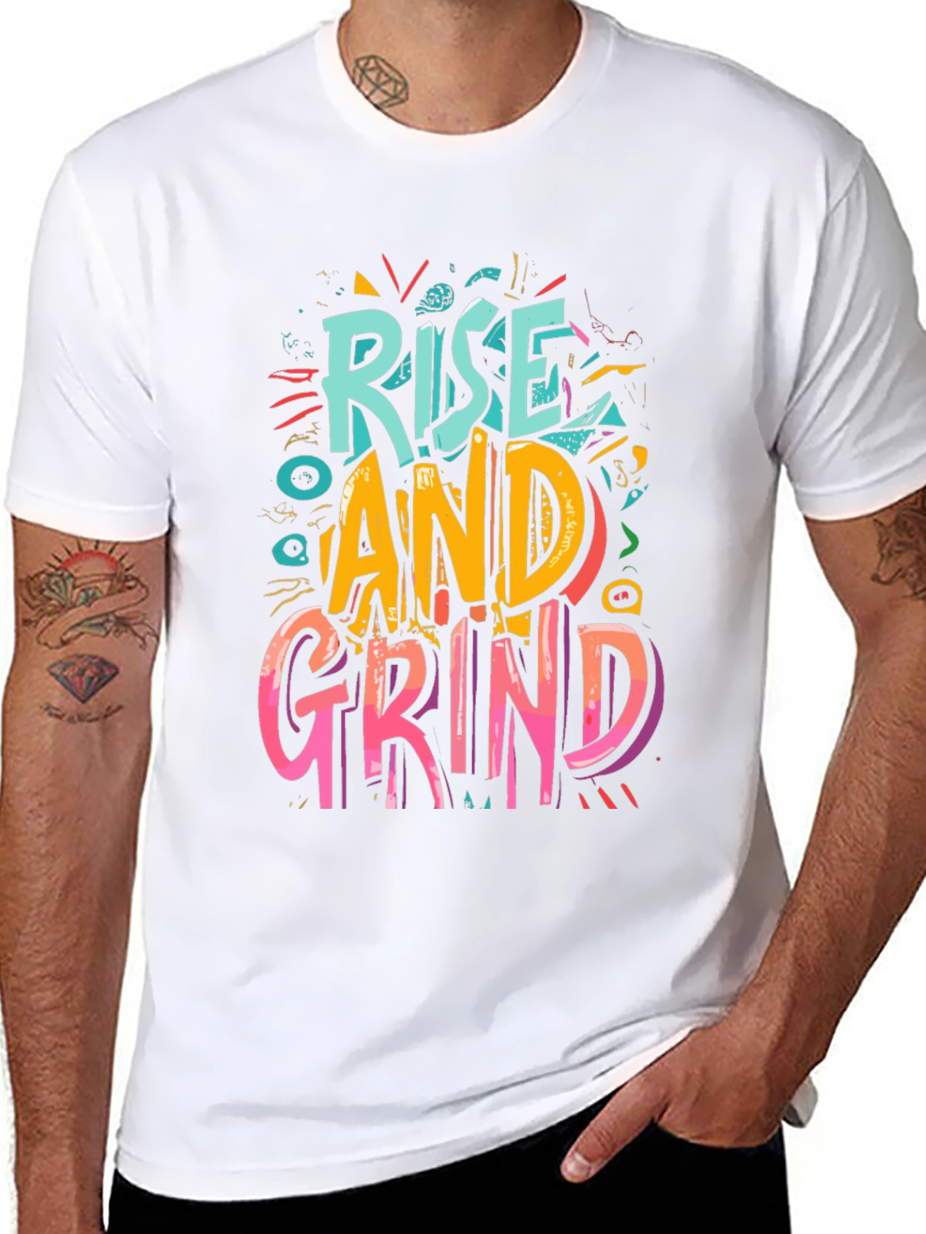 Rise and Grind Graphic Tee - Motivational Shirt