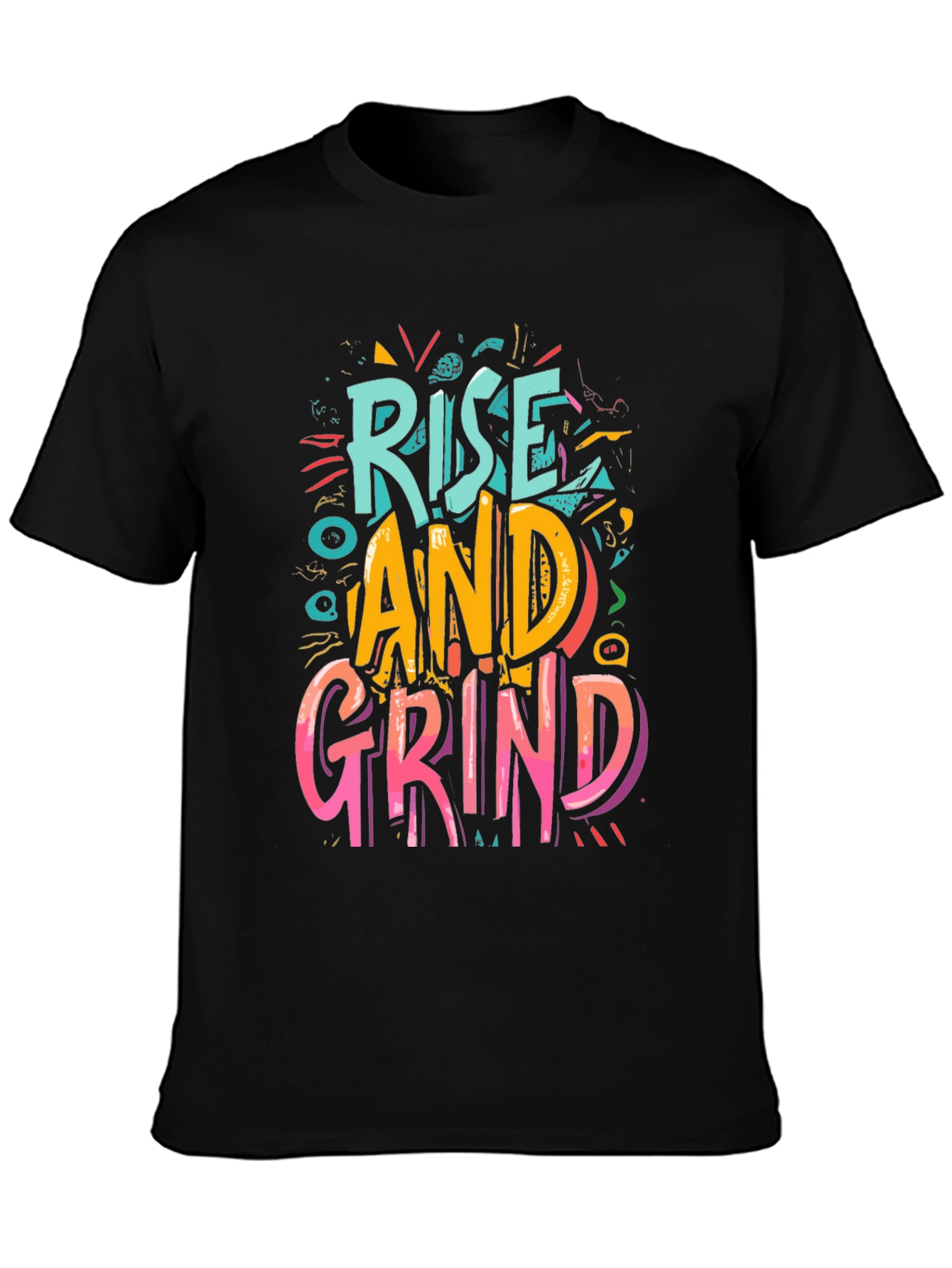 Rise and Grind Graphic Tee - Motivational Shirt