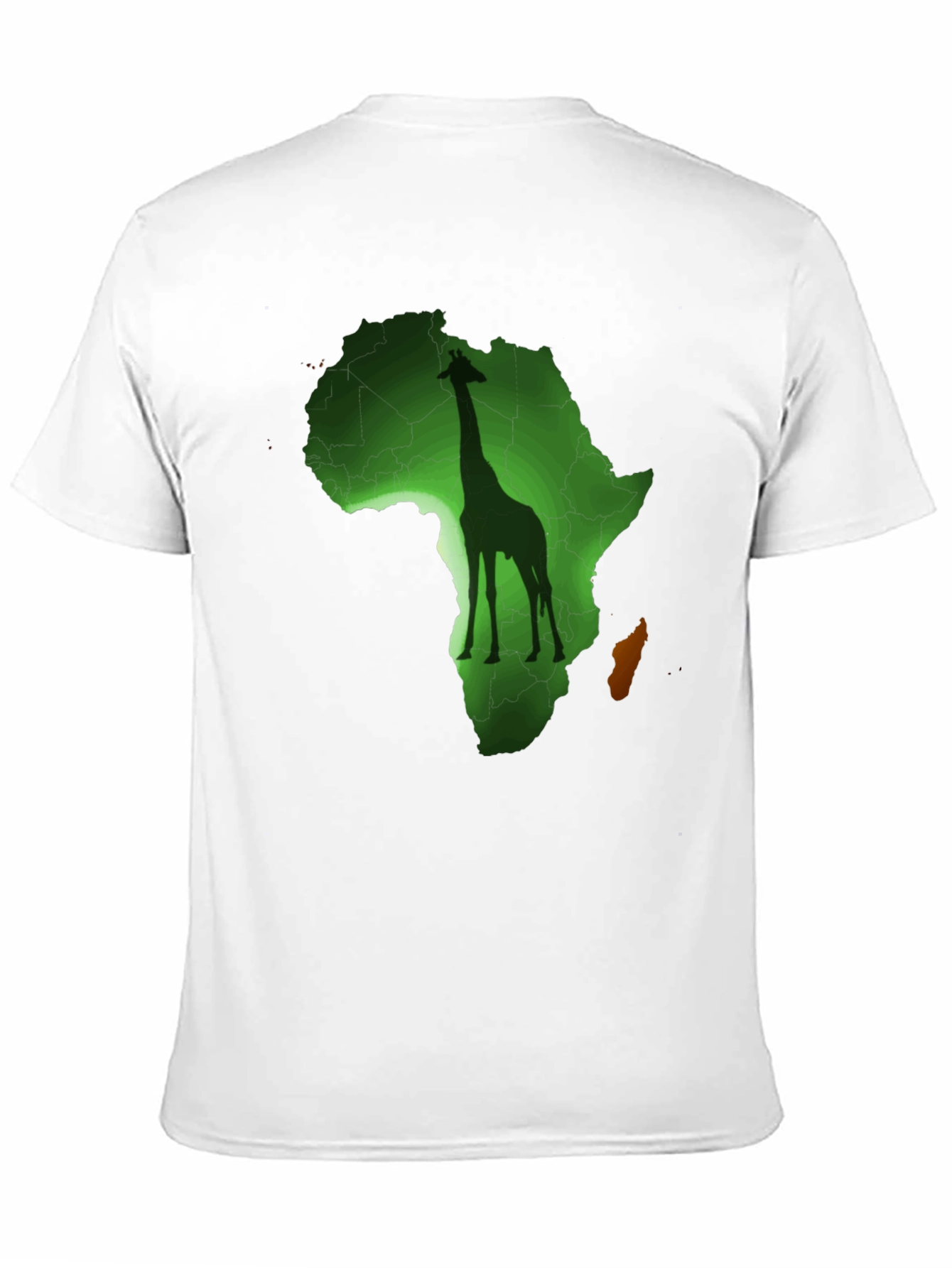 Africa Giraffe Graphic Print Black T-Shirt