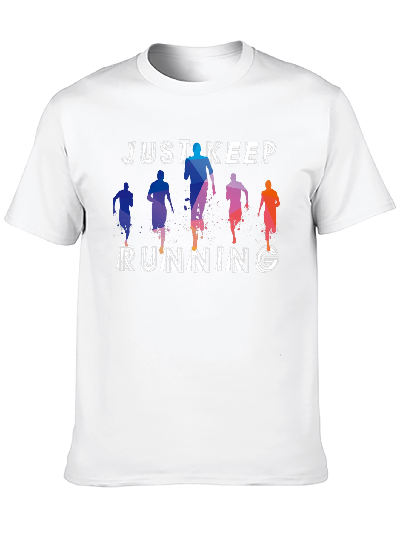 Just Keep Running Graphic Tee - Mens Black T-Shirt