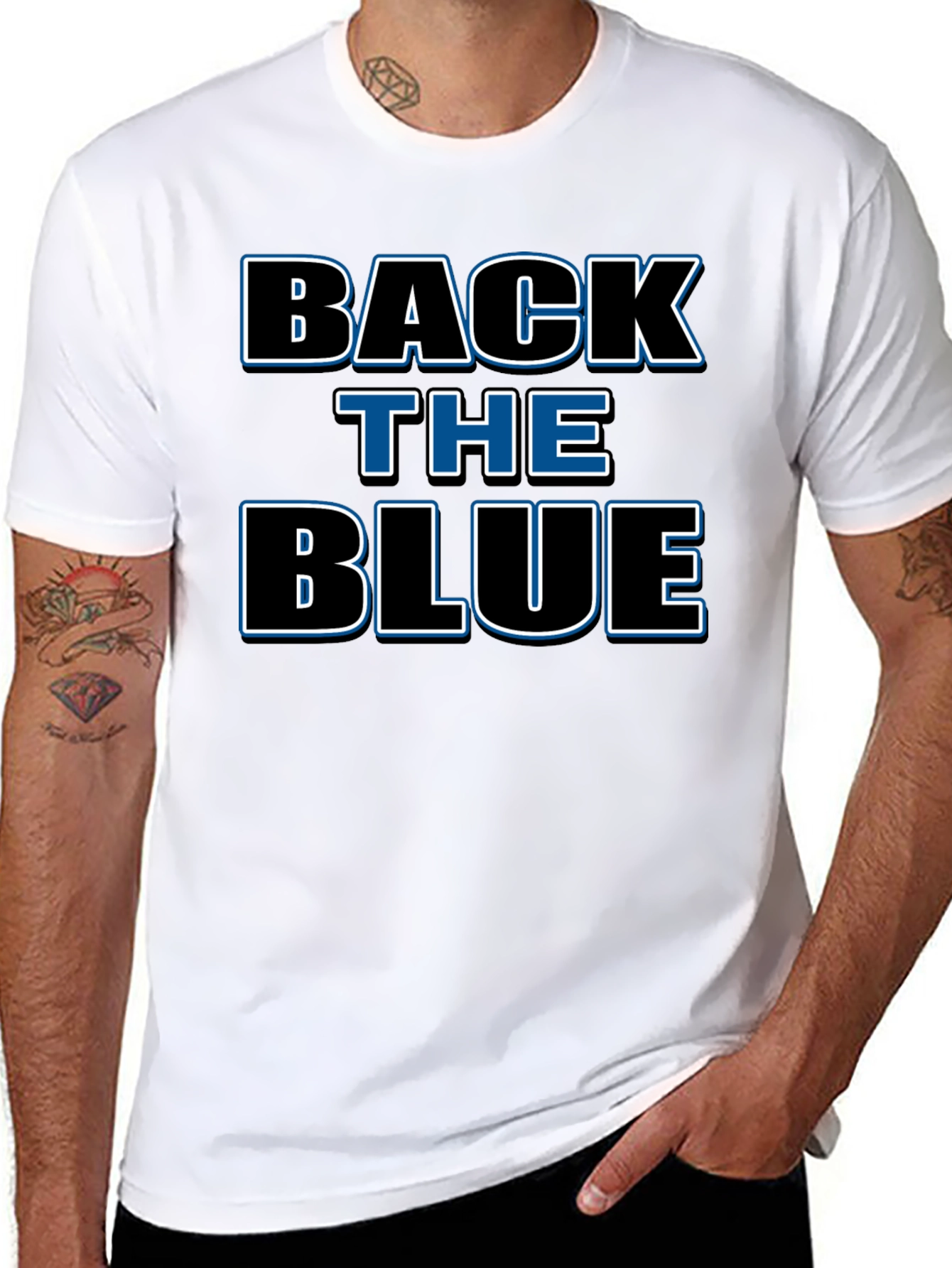Back the Blue Graphic T-Shirt