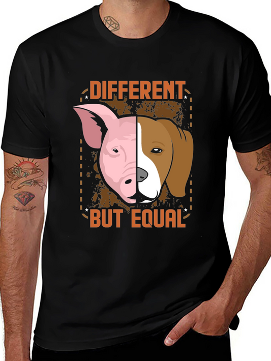 Different But Equal T-Shirt - Pig Dog Graphic Tee