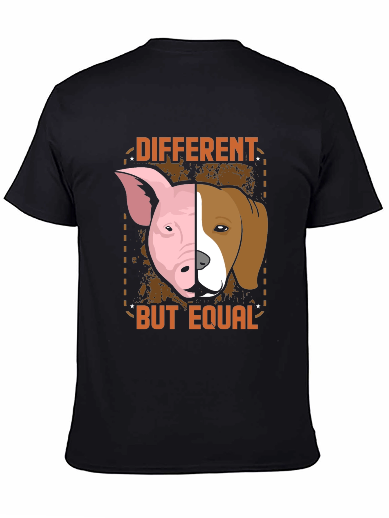 Different But Equal T-Shirt - Pig Dog Graphic Tee
