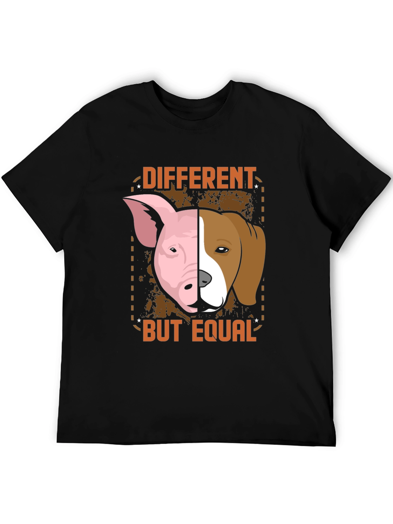 Different But Equal T-Shirt - Pig Dog Graphic Tee