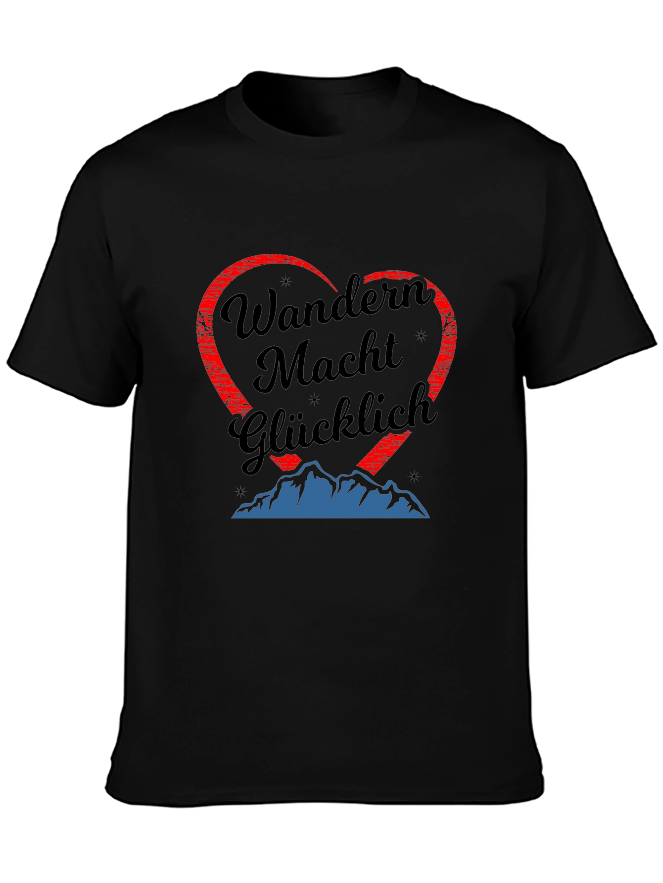 Hiking Makes You Happy T-Shirt - Mountain Heart Design