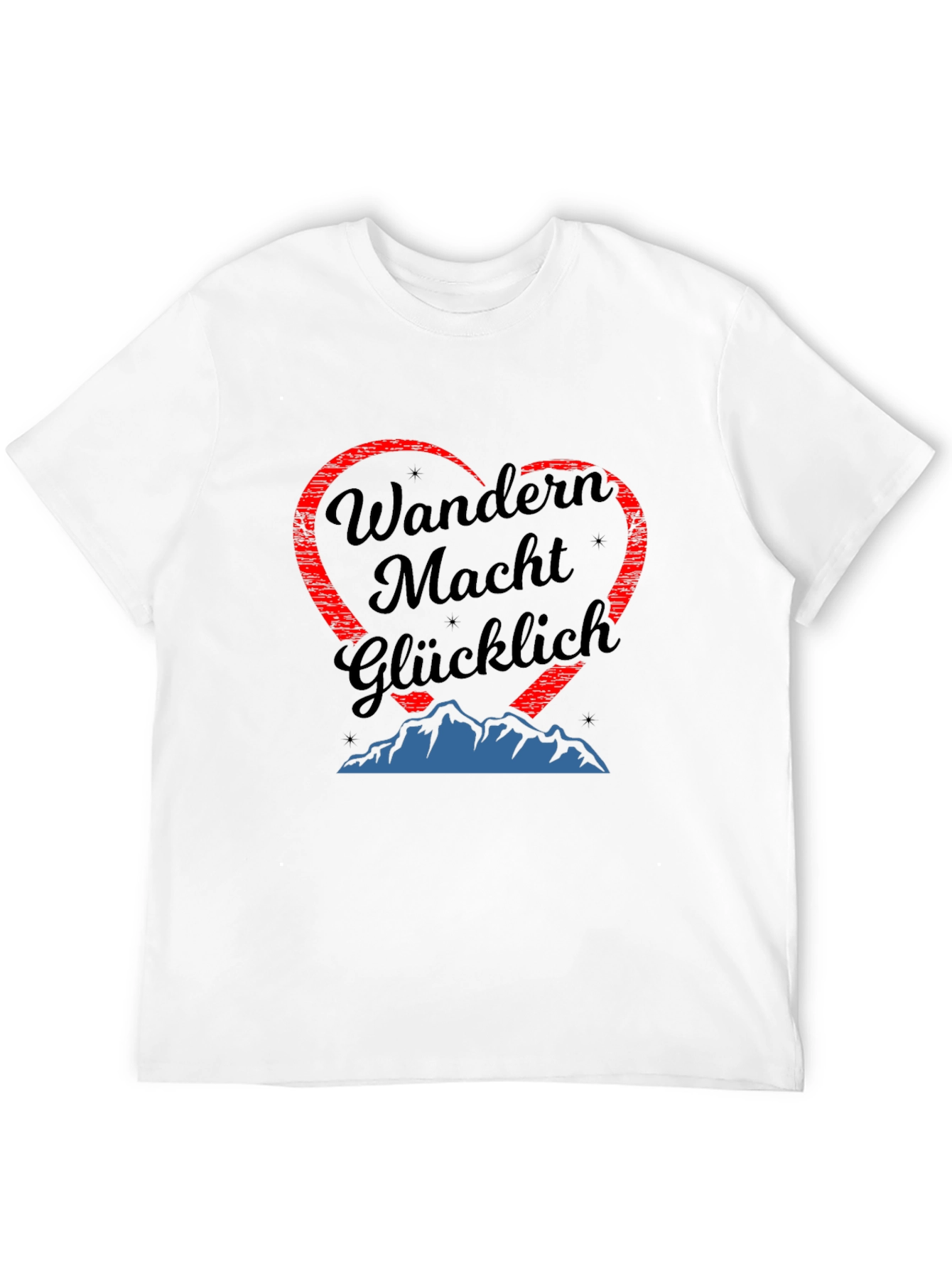 Hiking Makes You Happy T-Shirt - Mountain Heart Design