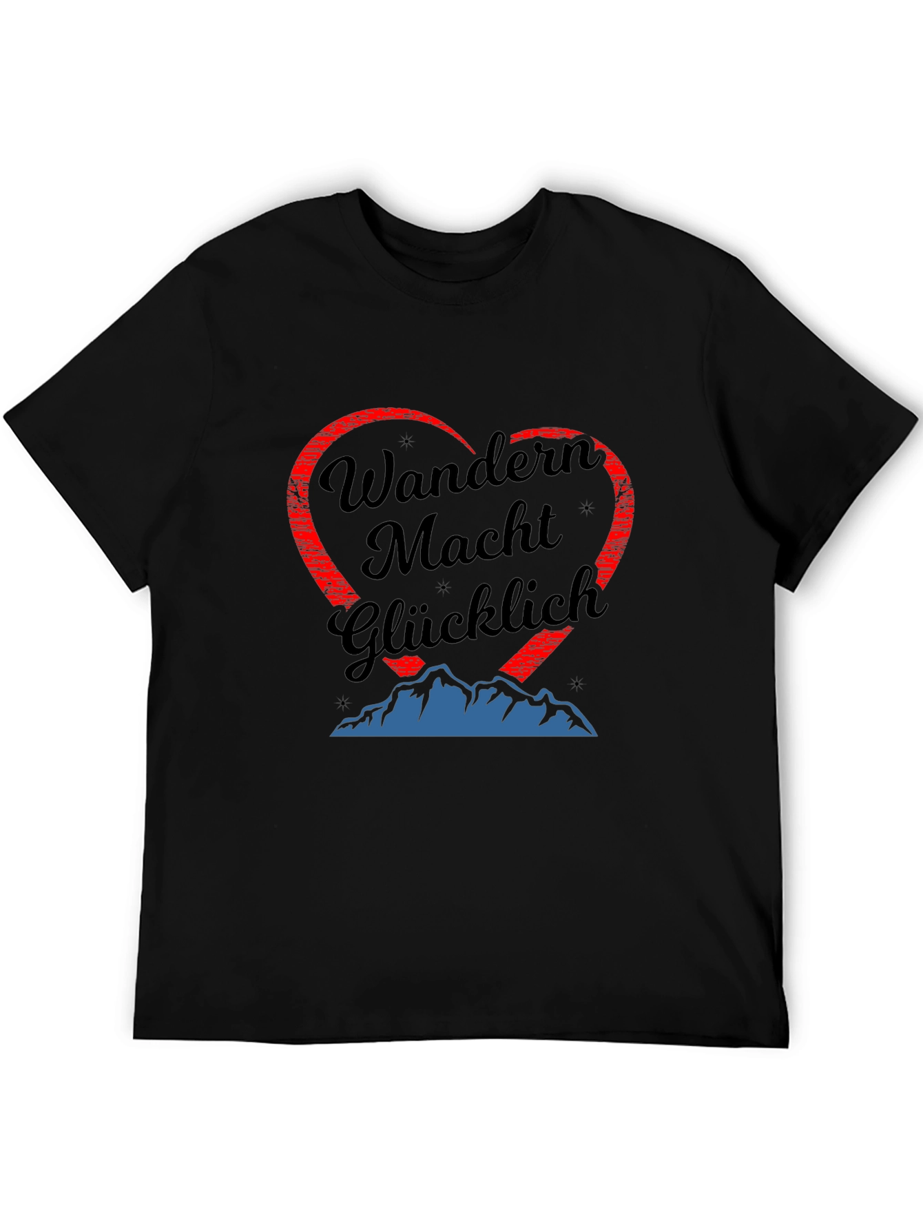 Hiking Makes You Happy T-Shirt - Mountain Heart Design