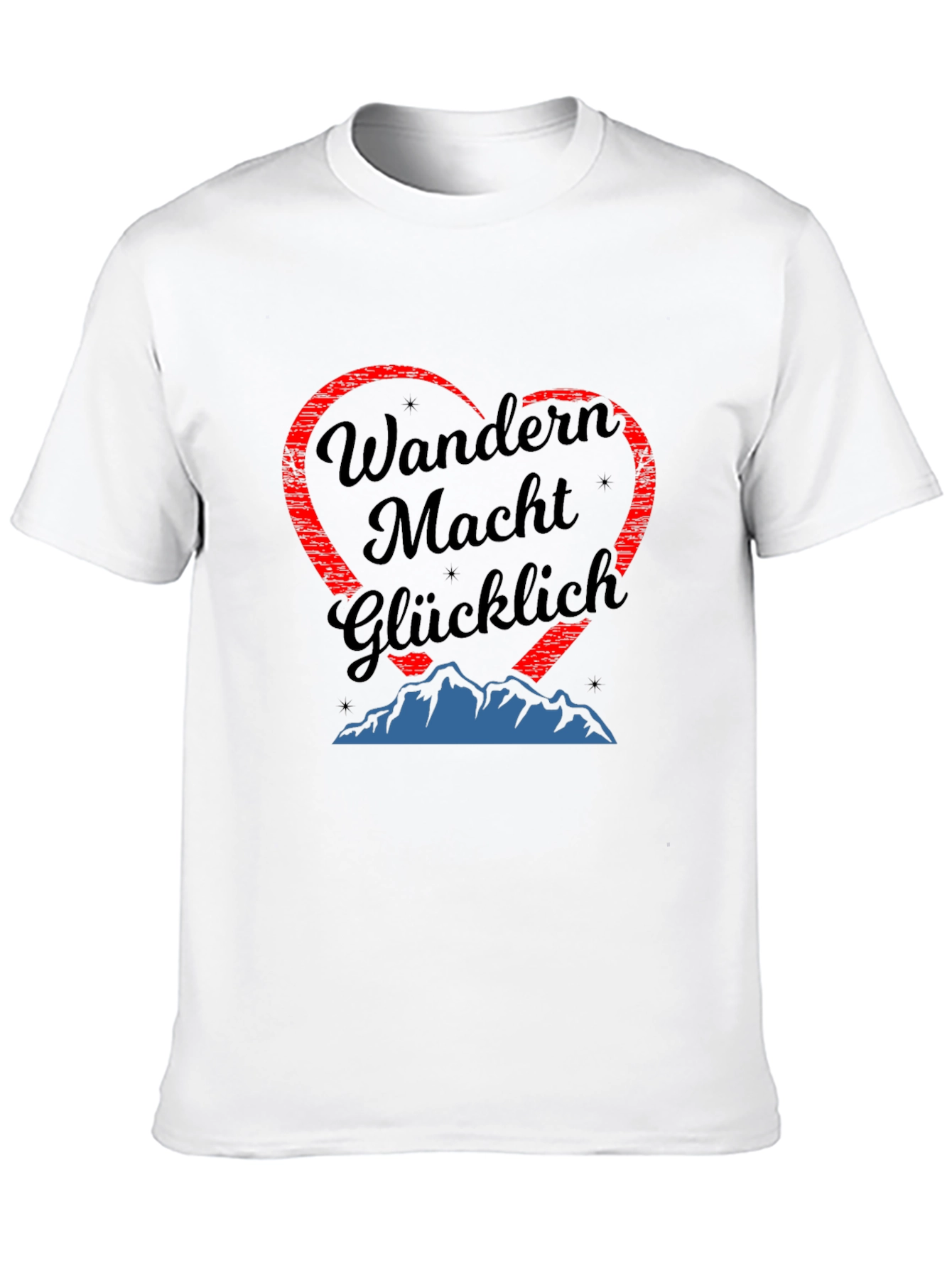 Hiking Makes You Happy T-Shirt - Mountain Heart Design