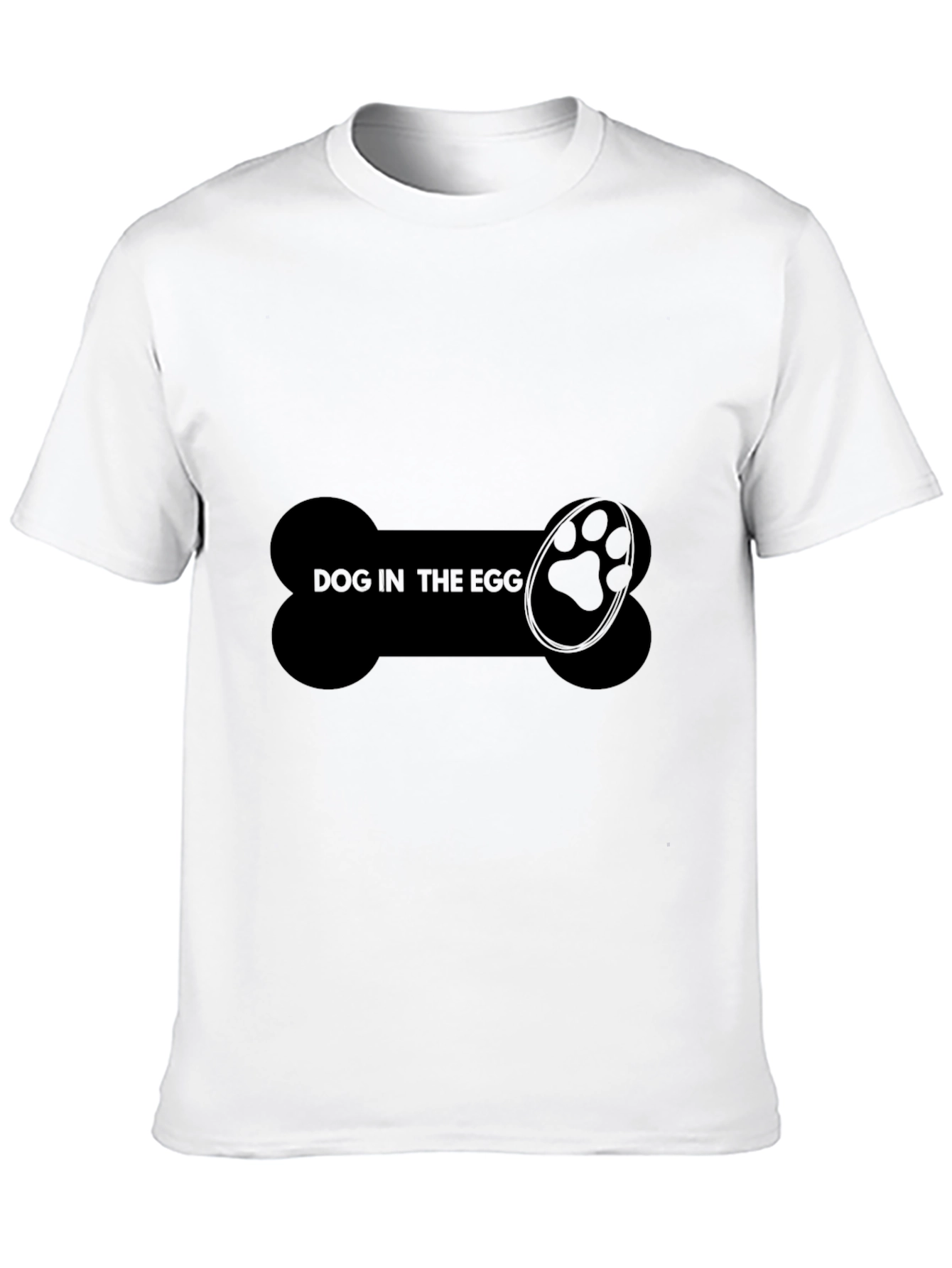 Dog In The Egg Graphic Black T-Shirt