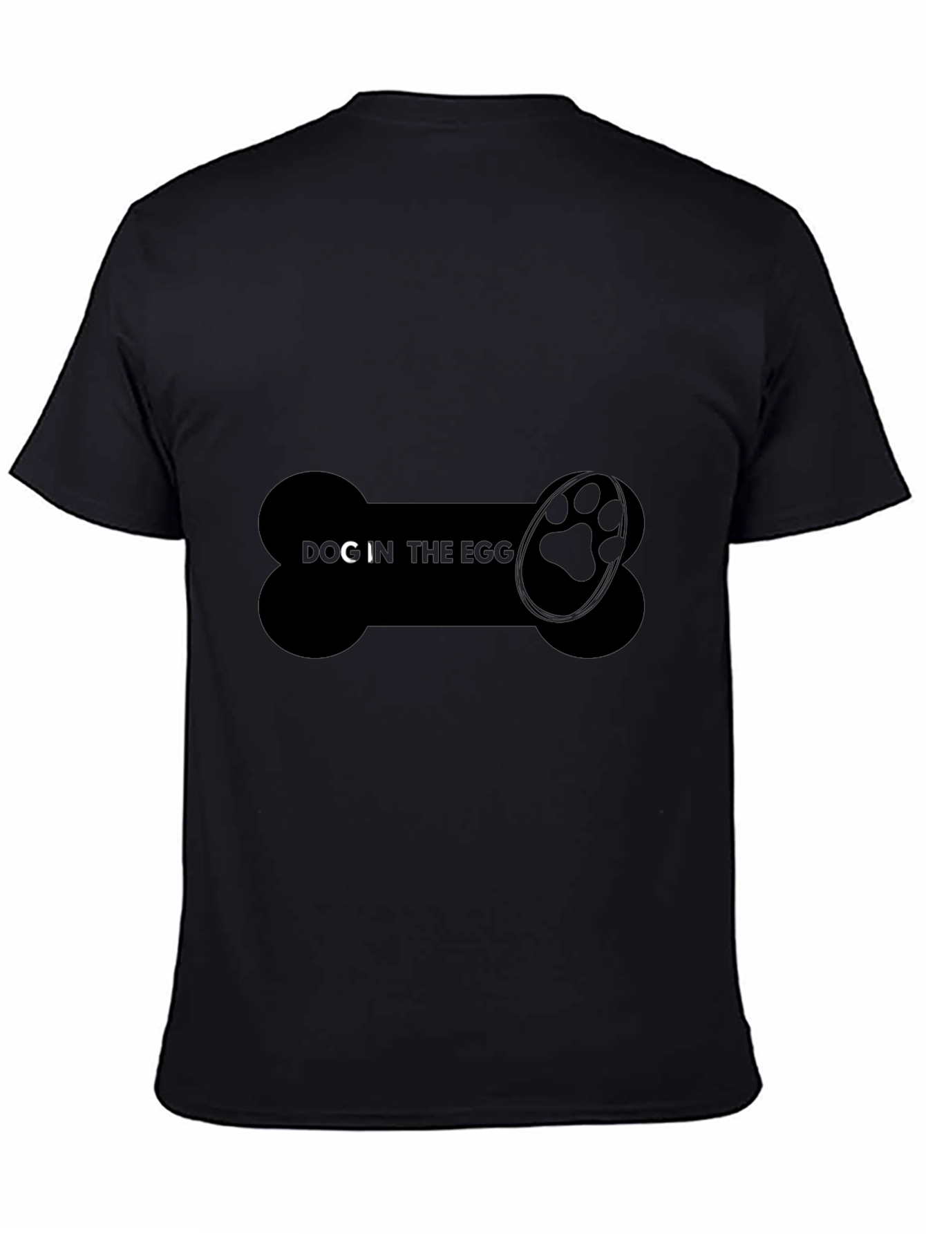 Dog In The Egg Graphic Black T-Shirt
