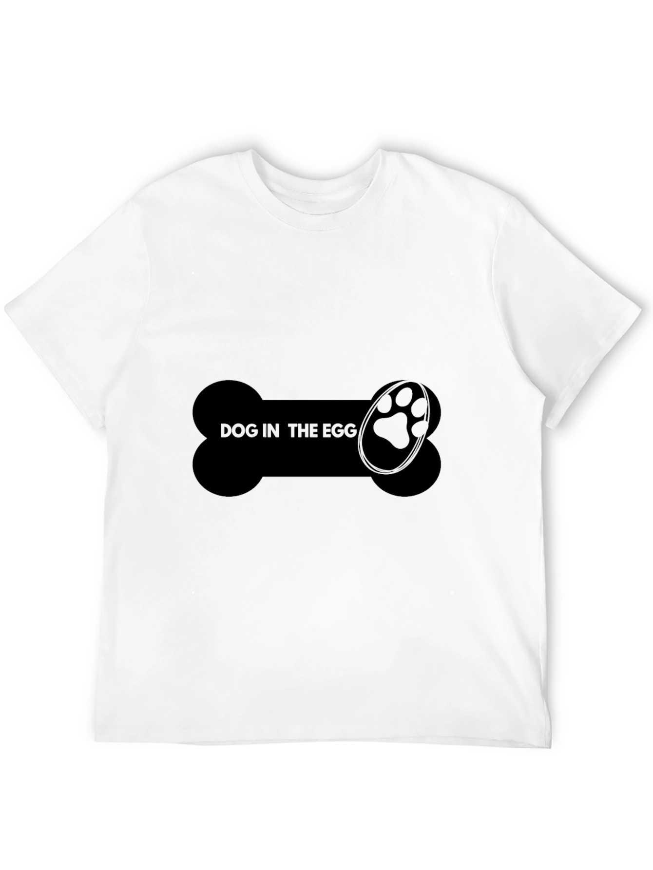Dog In The Egg Graphic Black T-Shirt