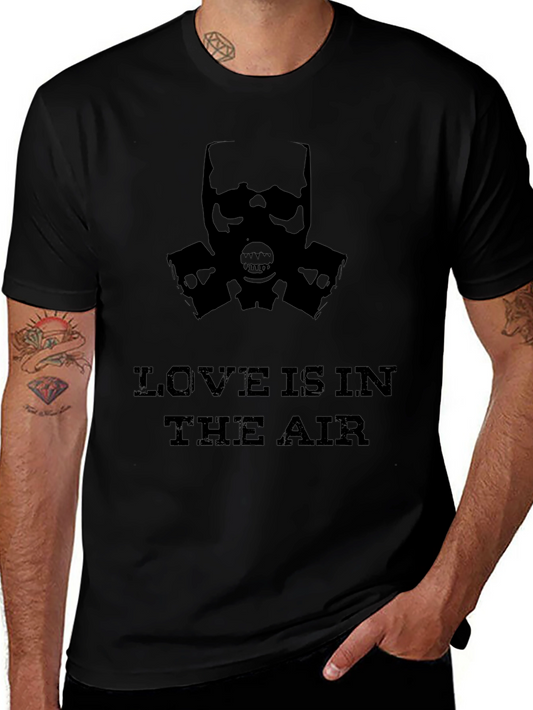 Love Is In The Air T-Shirt Gas Mask Graphic Tee