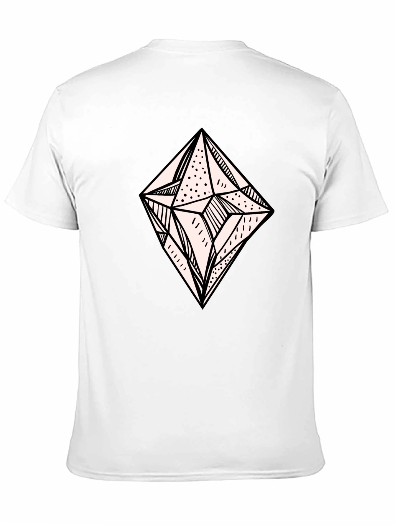 Geometric Diamond Graphic Tee - Modern Black T-Shirt