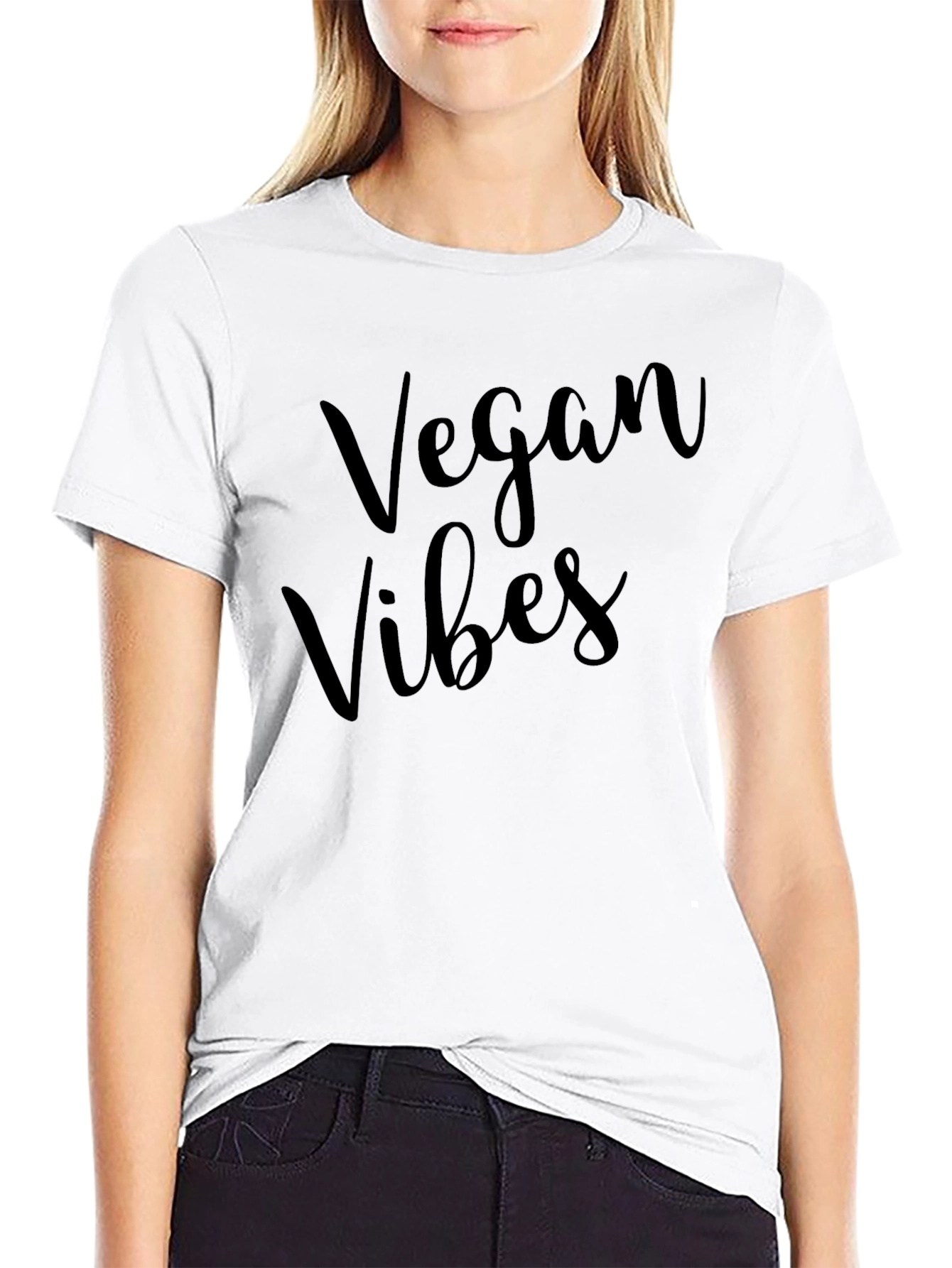 Vegan Vibes Black Graphic Tee