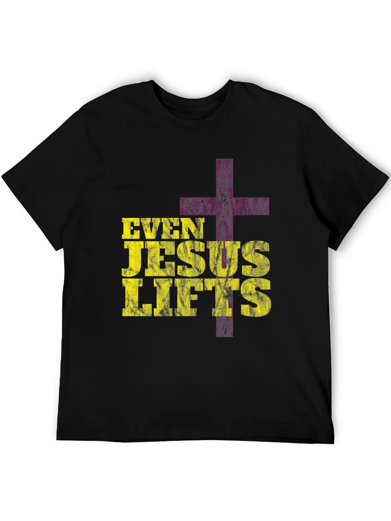 Even Jesus Lifts Graphic T-Shirt - Christian Fitness Apparel