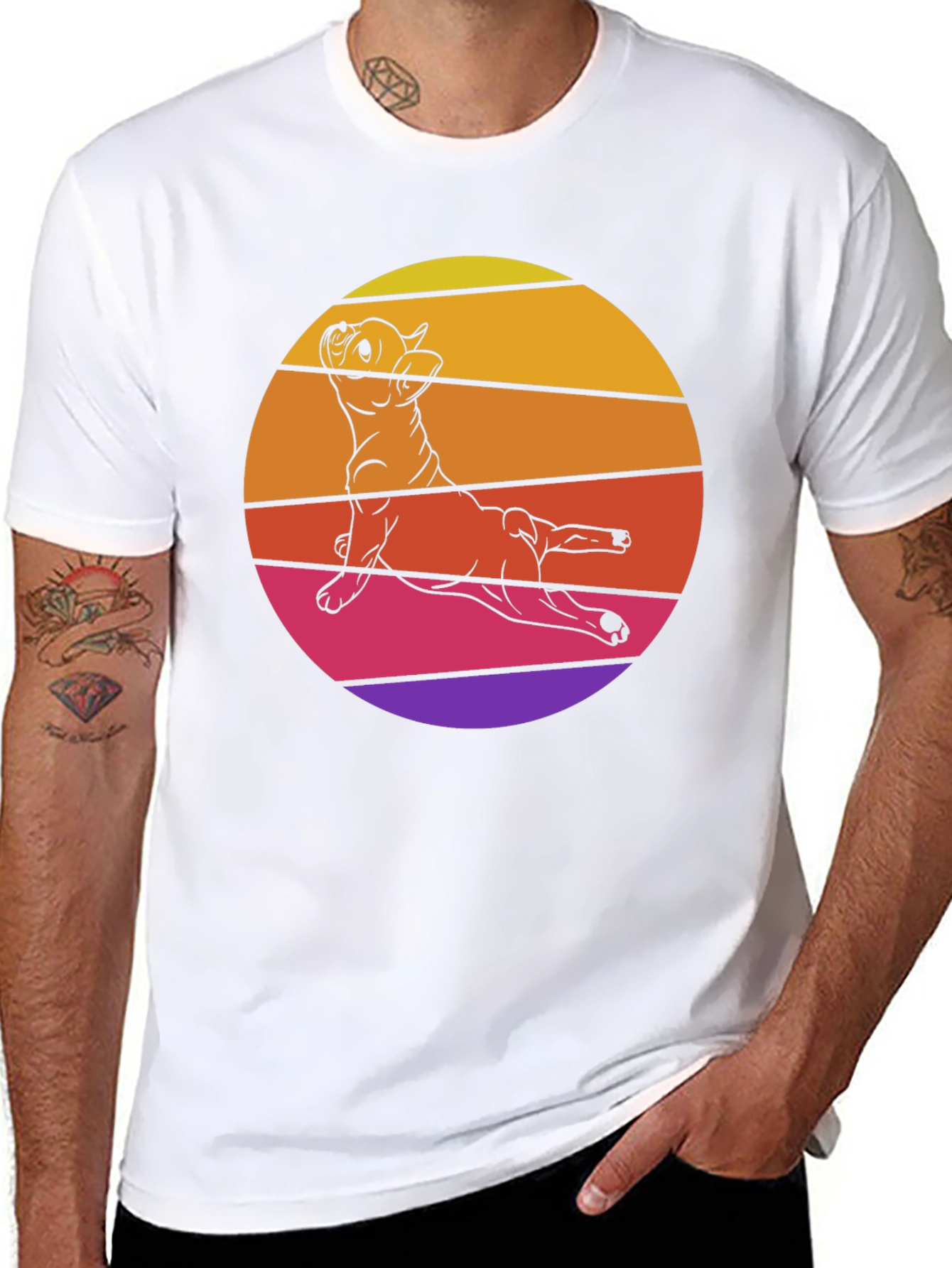 Retro Dog Graphic T-Shirt - Cool Pet Lover Tee
