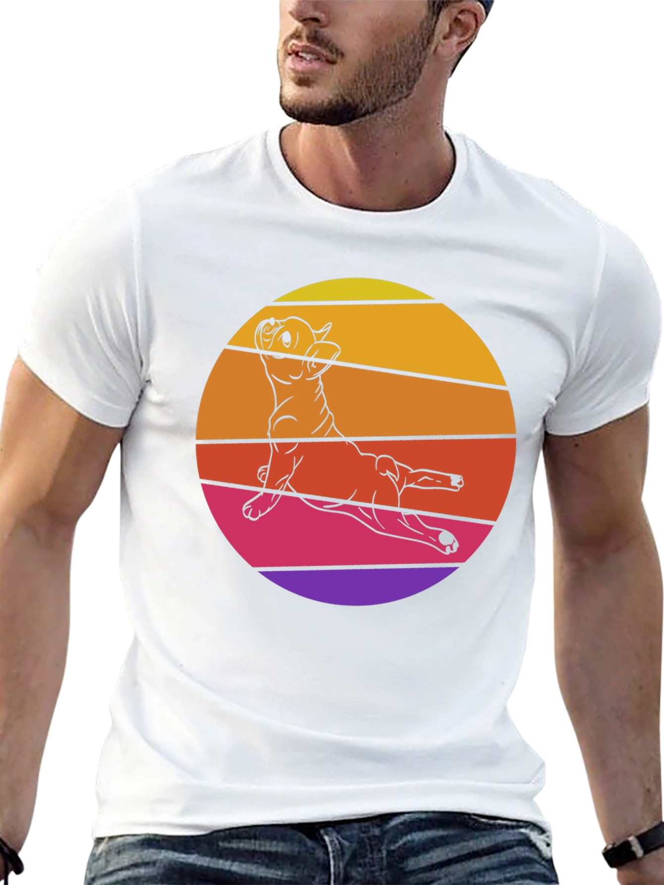 Retro Dog Graphic T-Shirt - Cool Pet Lover Tee