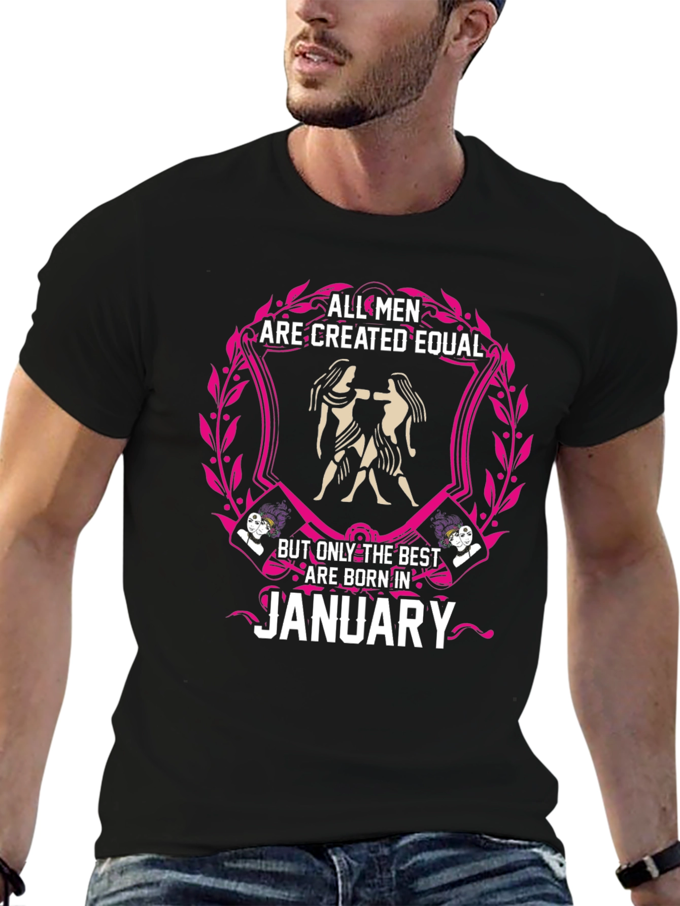 All Men Created Equal January Birthday T-Shirt