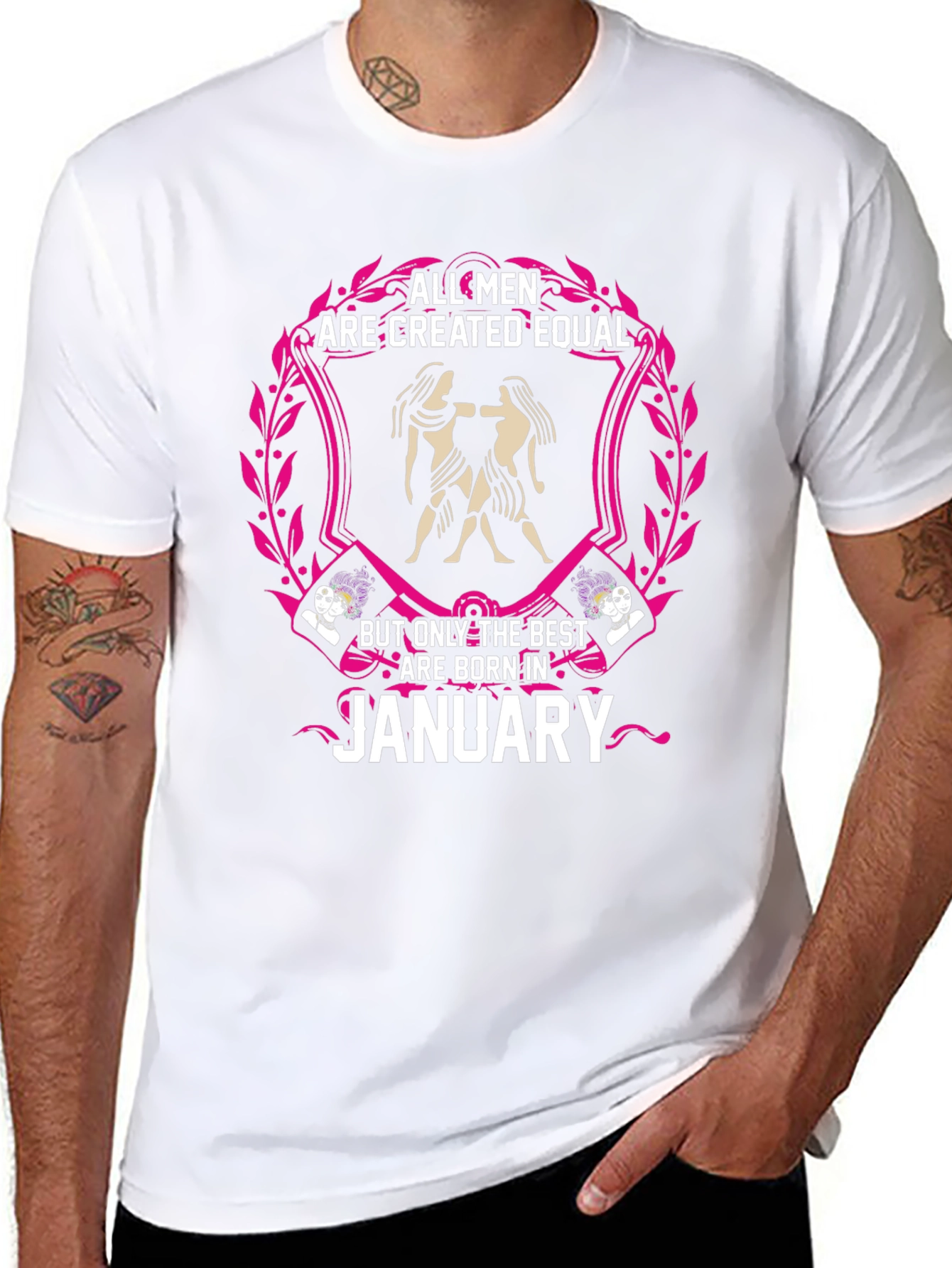 All Men Created Equal January Birthday T-Shirt