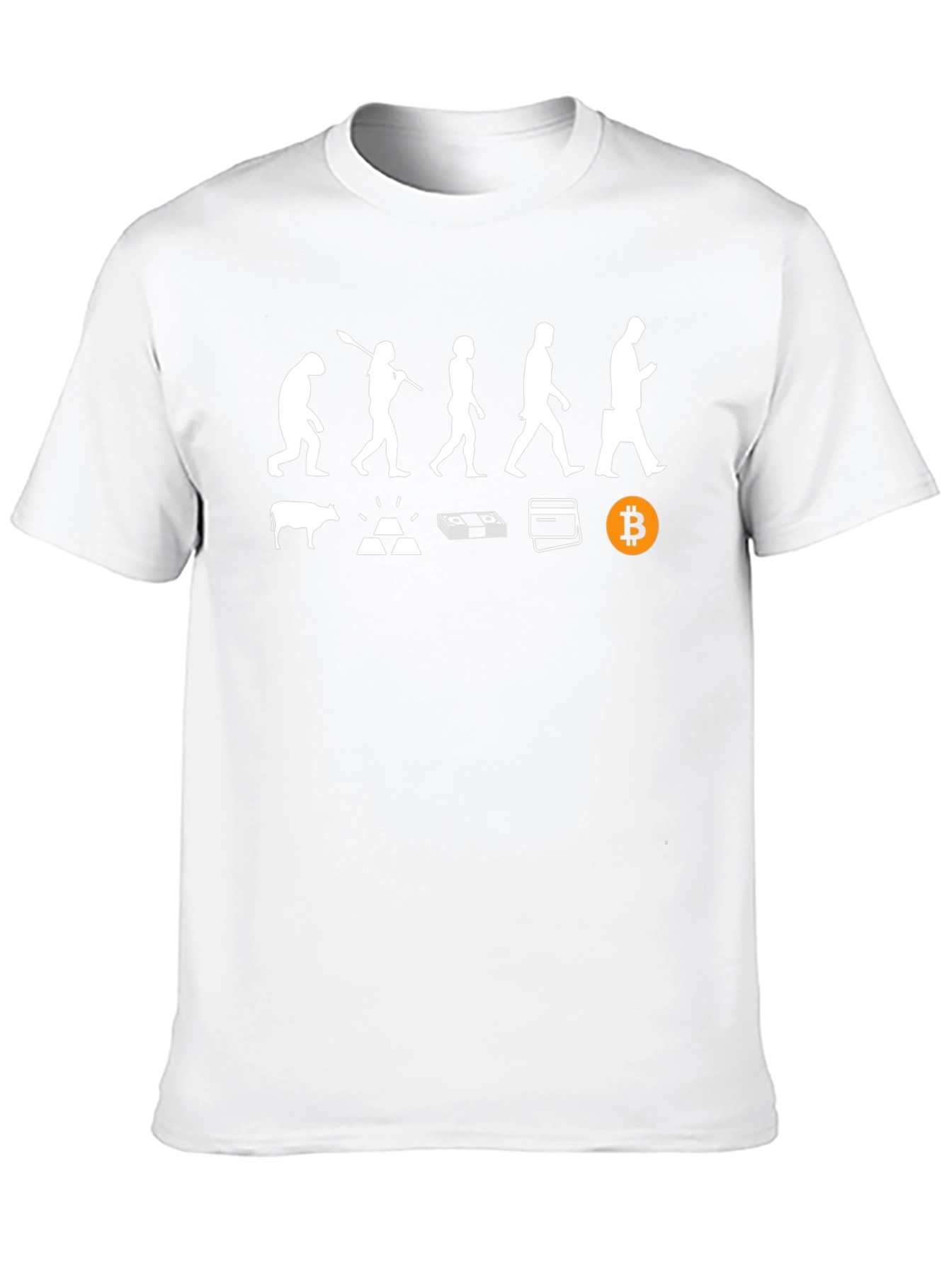 Evolution of Money Black T-Shirt Bitcoin