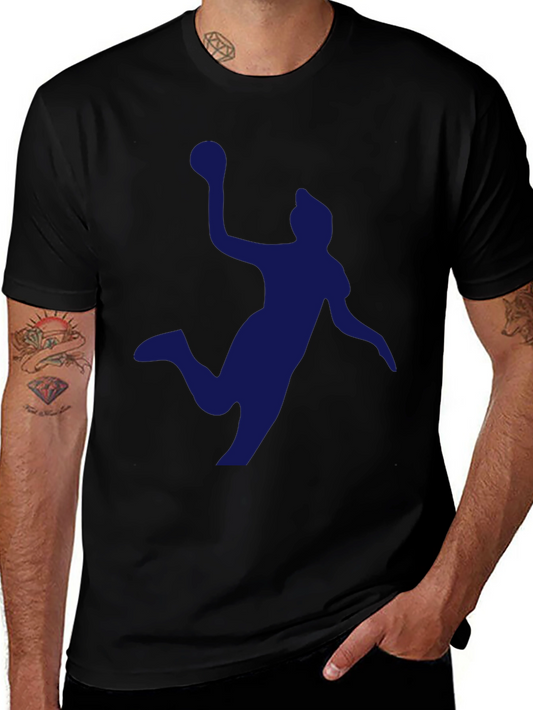 Handball Player Graphic Tee - Black