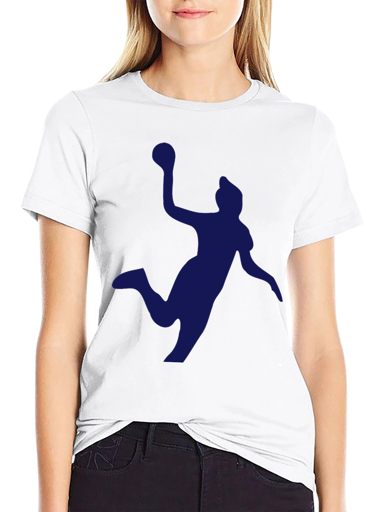 Handball Player Graphic Tee - Black