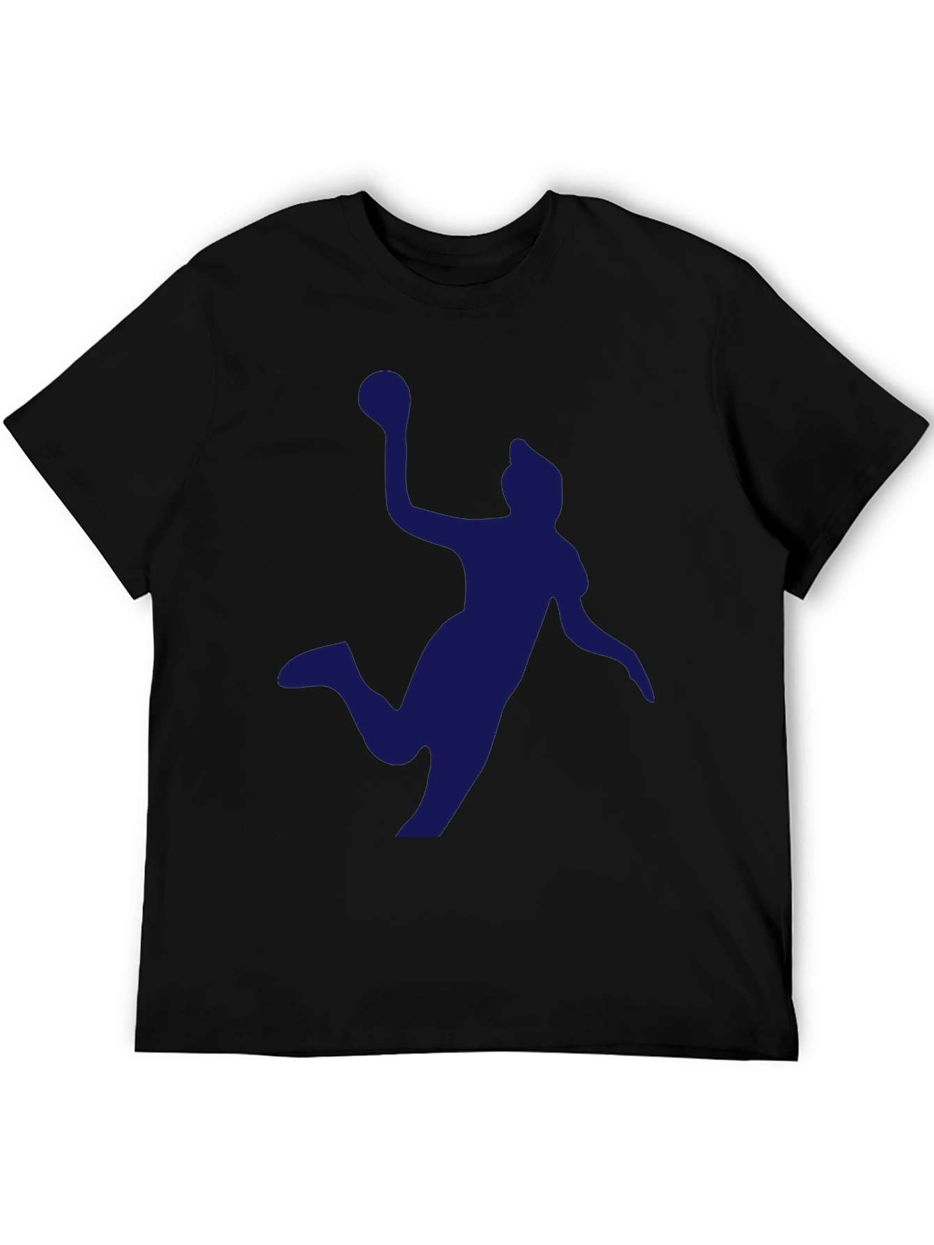 Handball Player Graphic Tee - Black