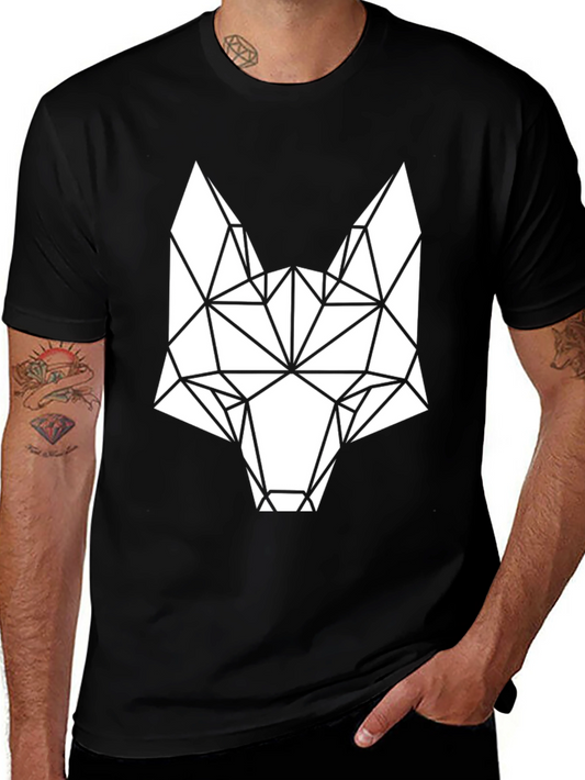 Geometric Fox Tee - Modern Graphic Print Shirt