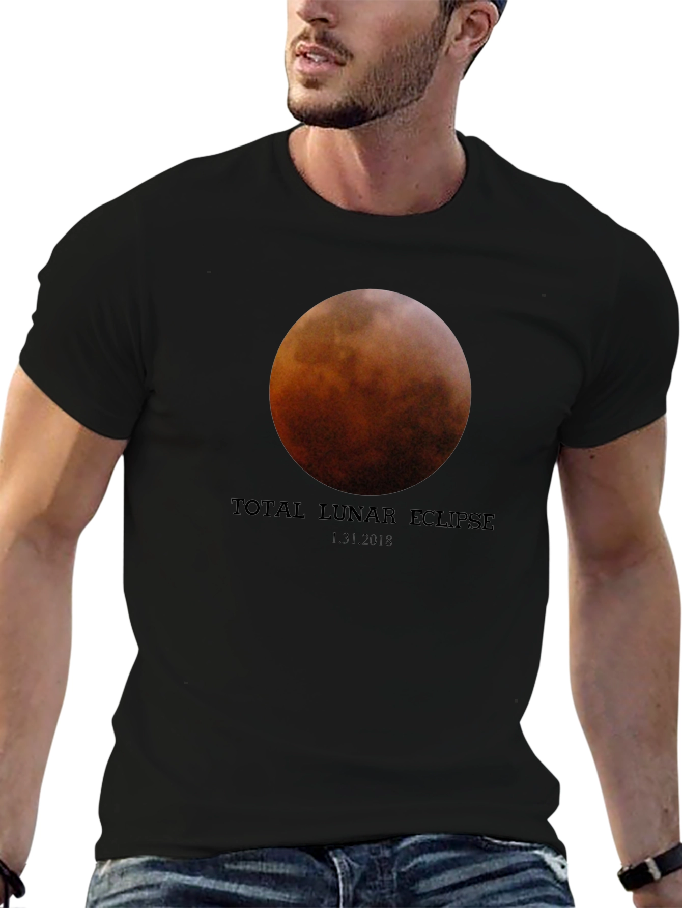 Total Lunar Eclipse Black T-Shirt
