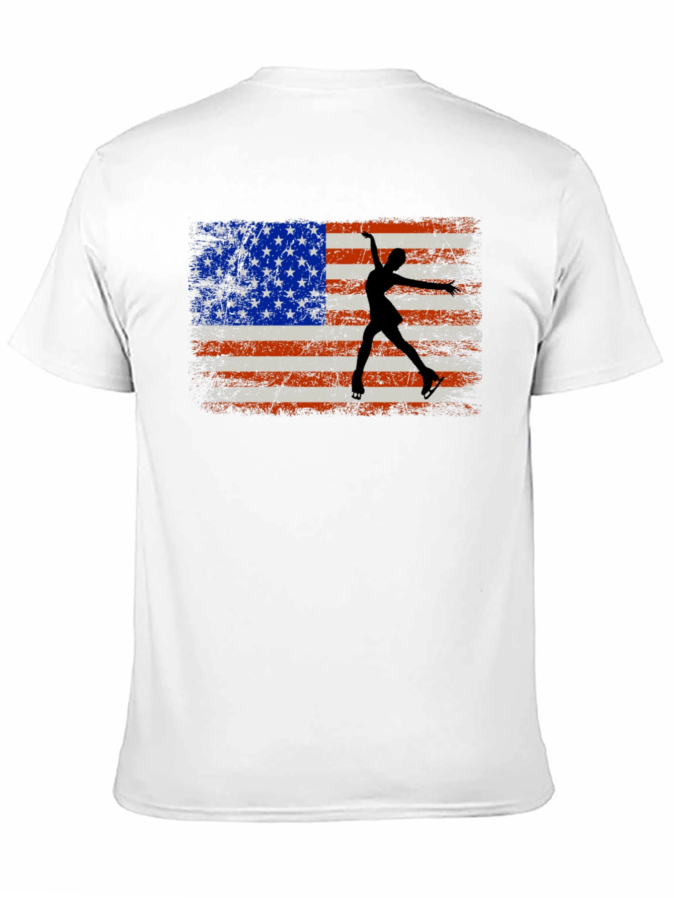 American Flag Figure Skating T-Shirt