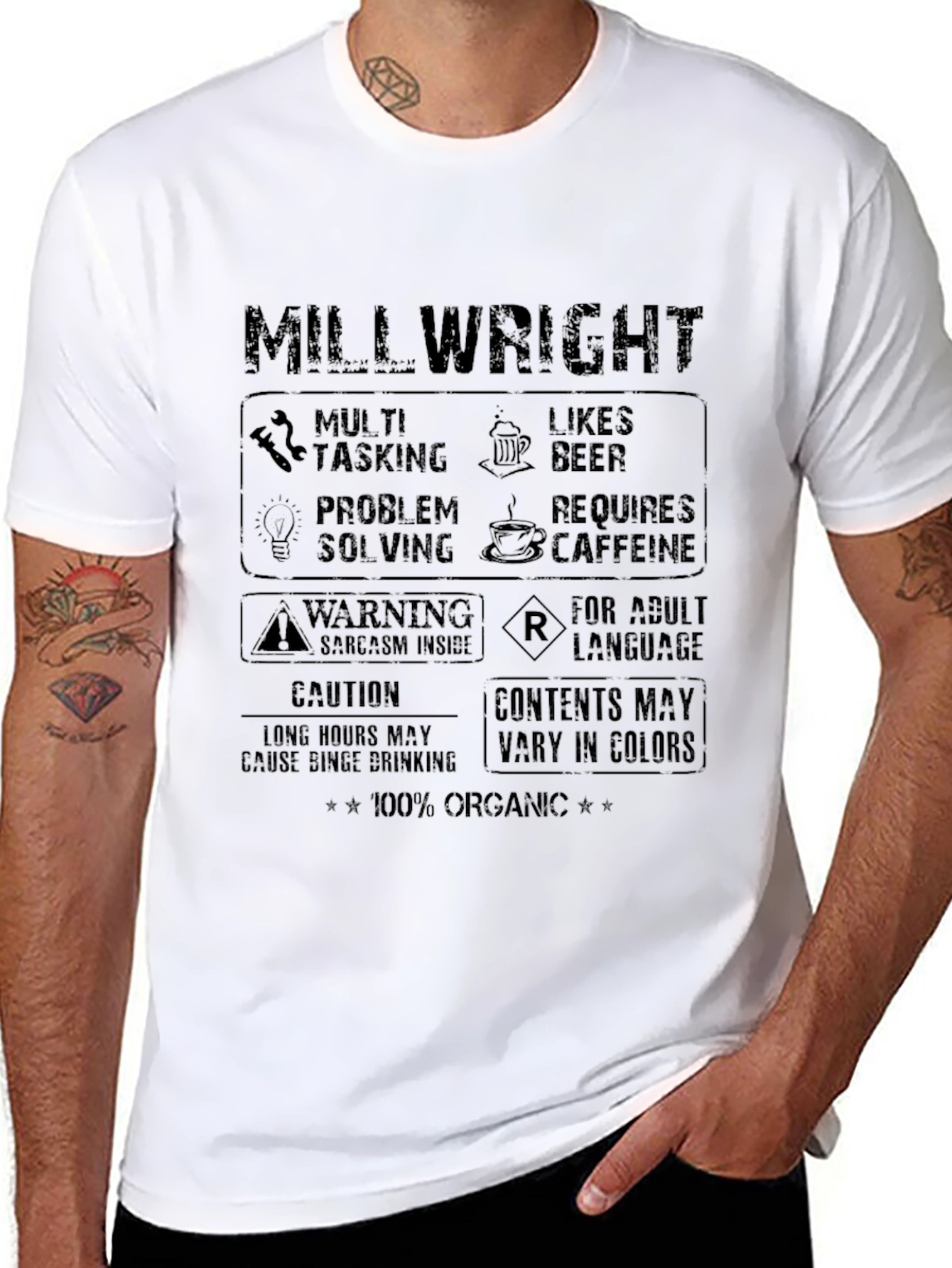 Millwright T-Shirt - Multi Tasking Likes Beer Graphic Tee