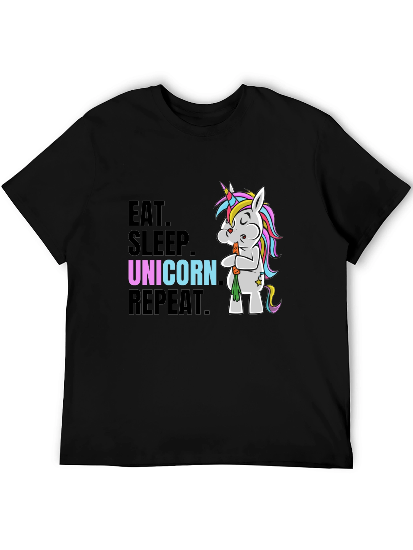 Eat Sleep Unicorn Repeat Graphic Tee