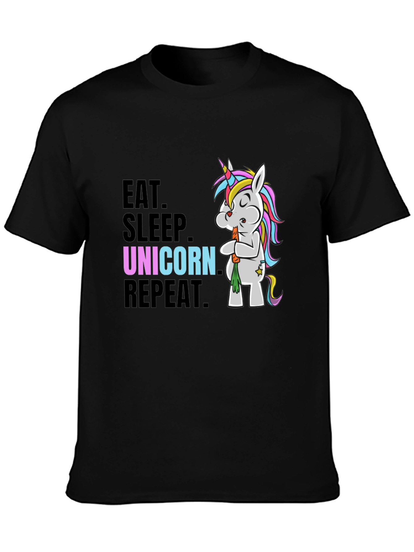 Eat Sleep Unicorn Repeat Graphic Tee