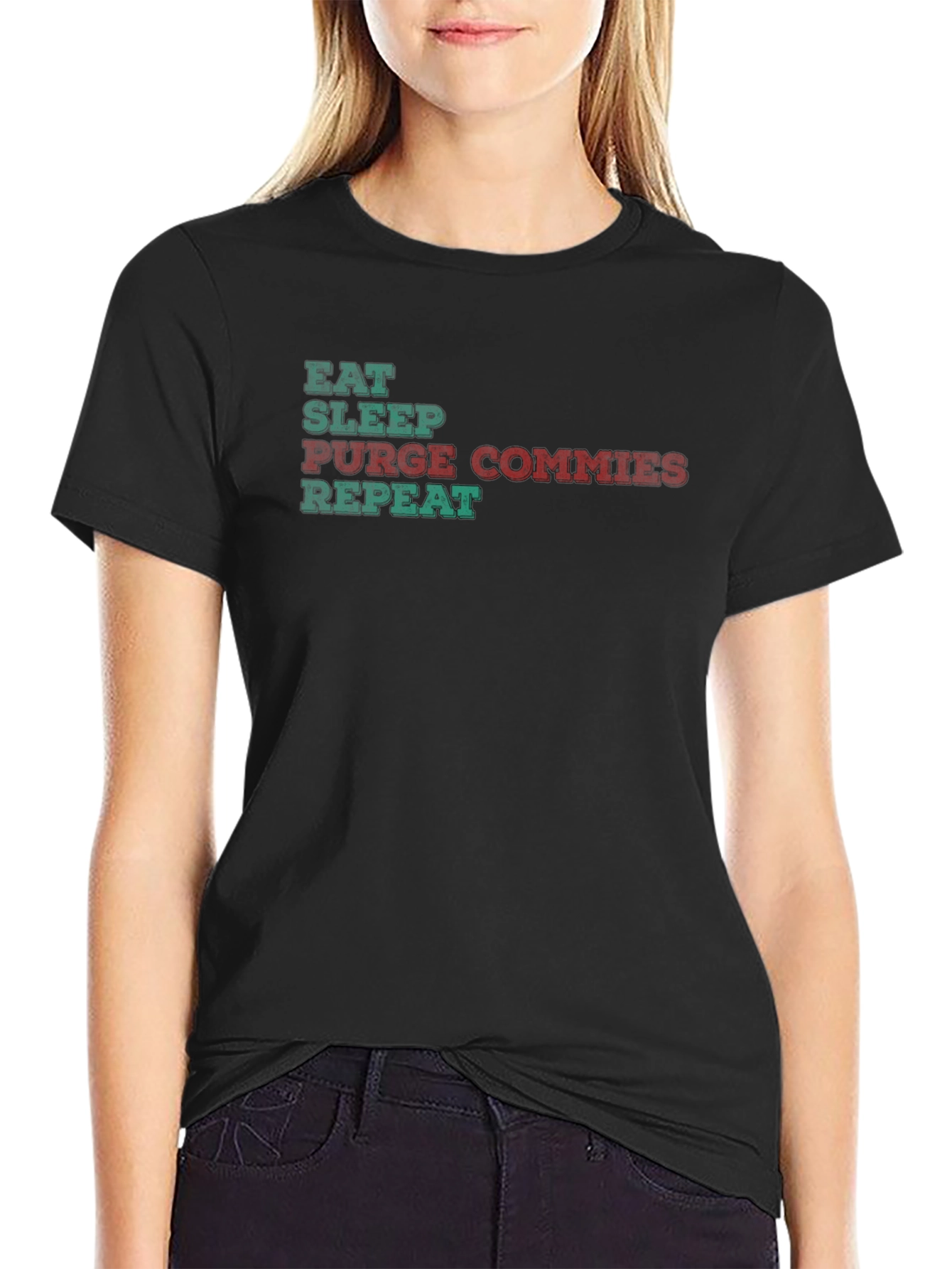 Eat Sleep Purge Commies Repeat Graphic Tee
