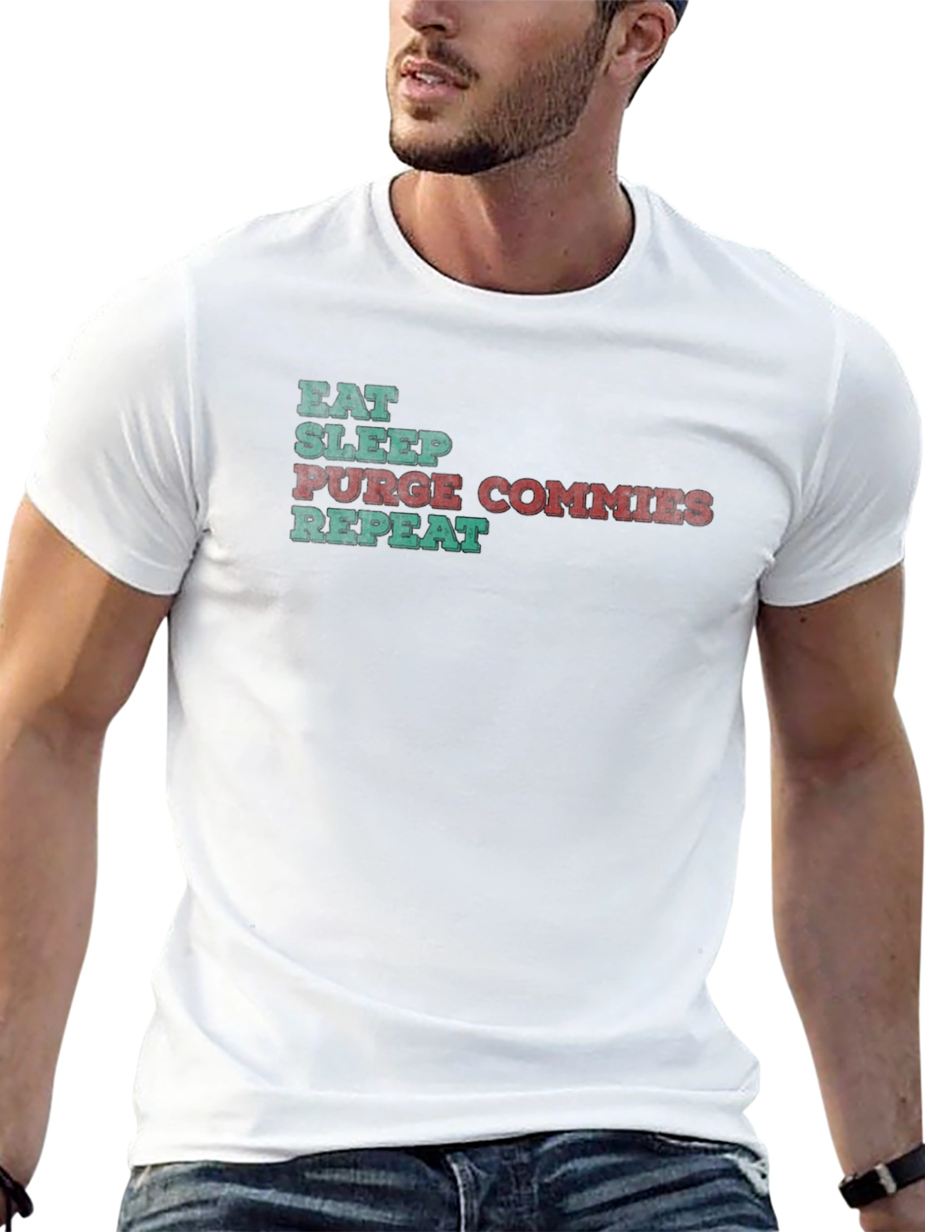 Eat Sleep Purge Commies Repeat Graphic Tee