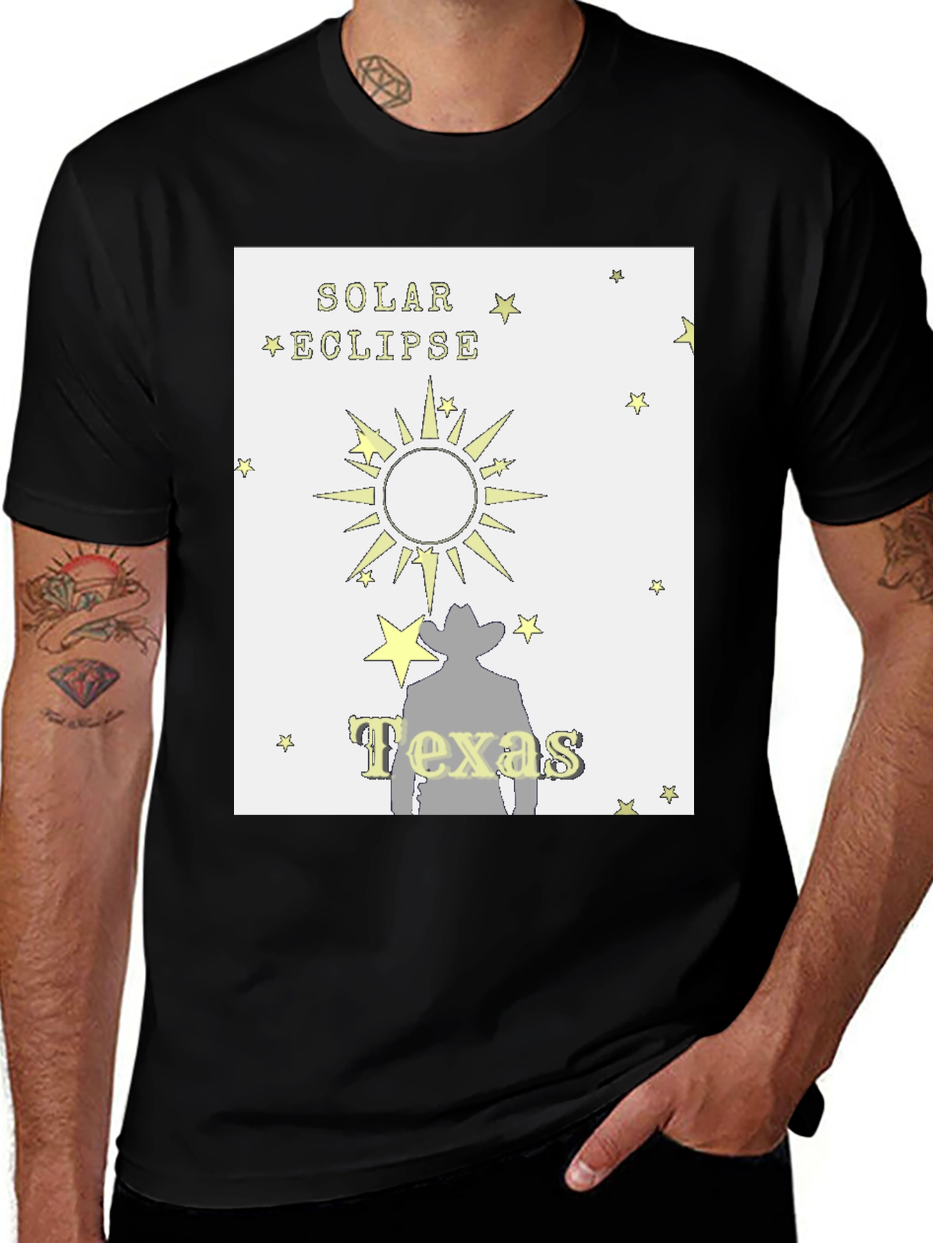 Solar Eclipse Texas Cowboy T-Shirt