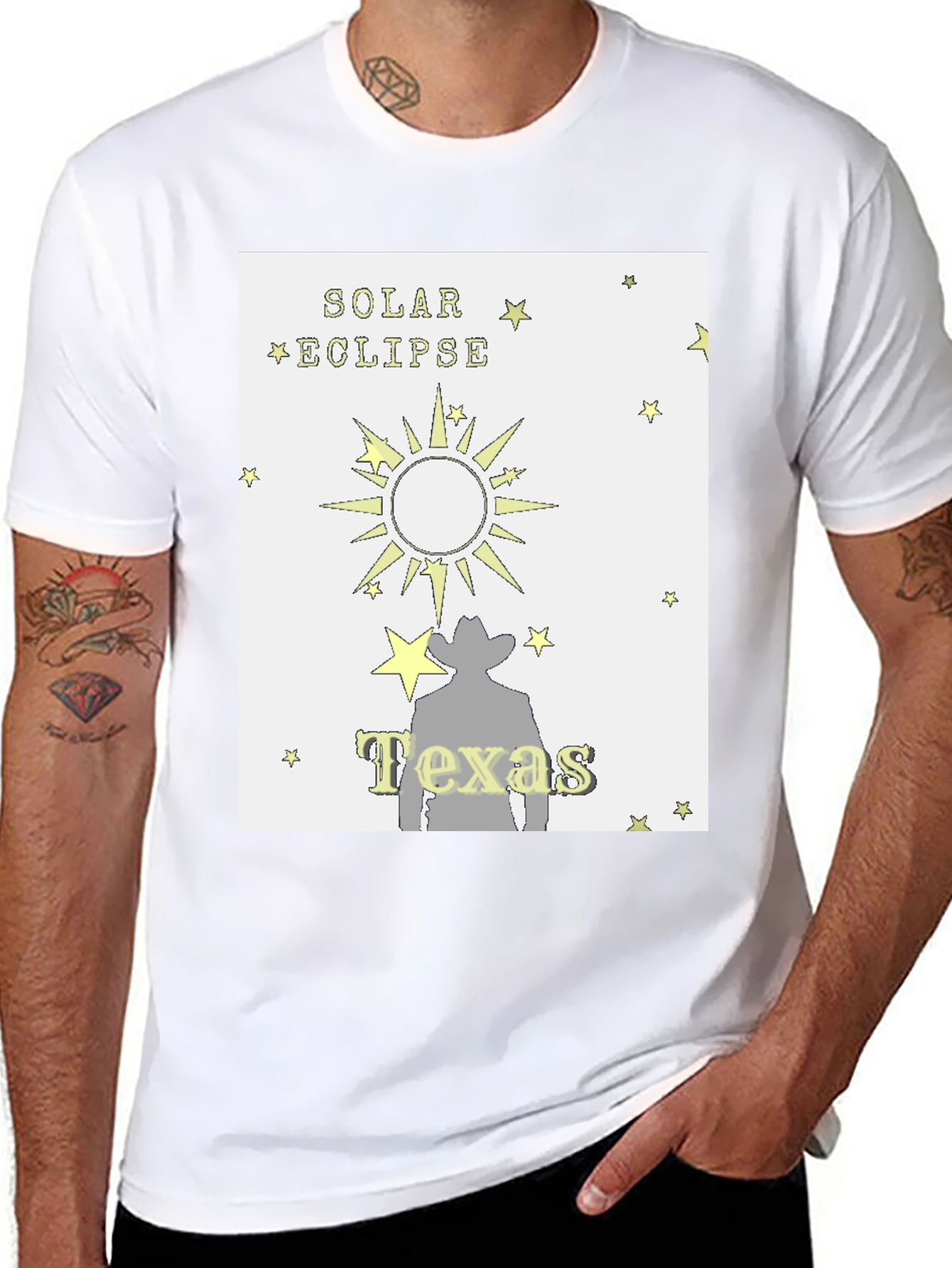 Solar Eclipse Texas Cowboy T-Shirt