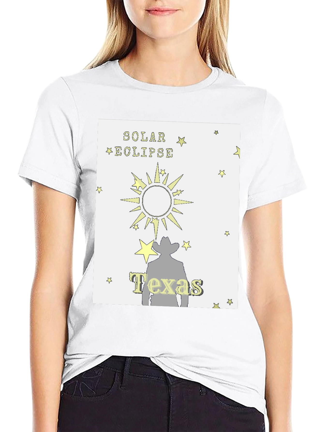Solar Eclipse Texas Cowboy T-Shirt