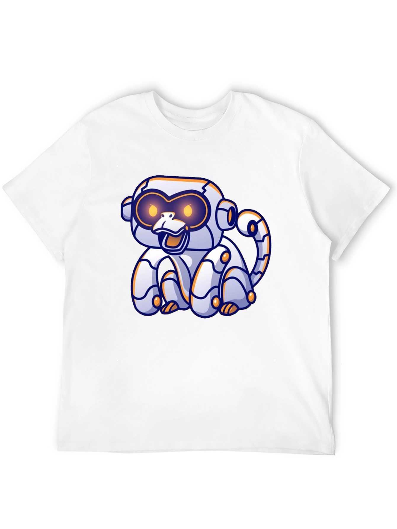 Robotic Monkey Graphic T-Shirt - Black
