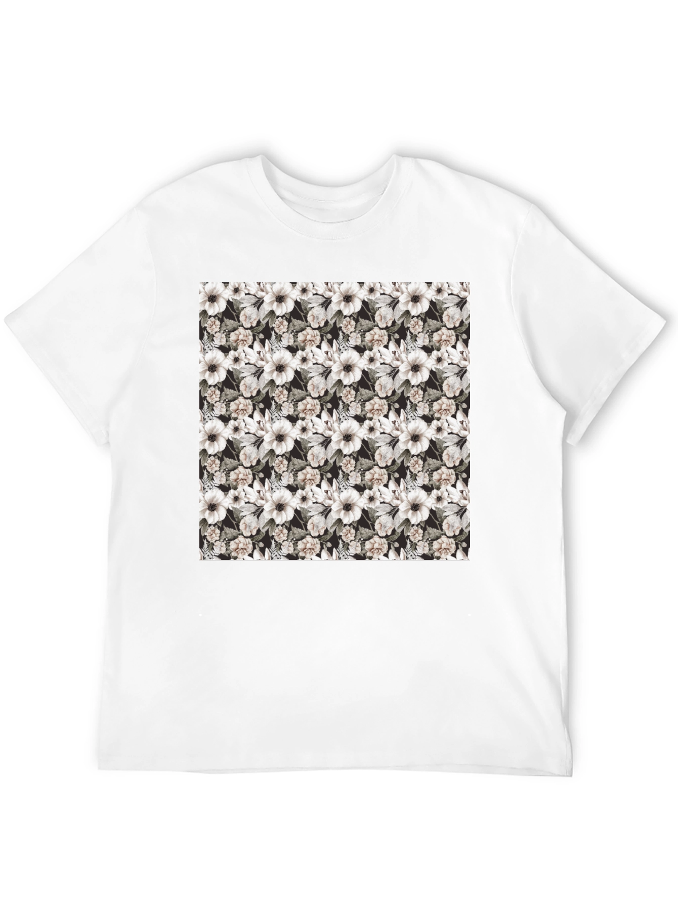 Floral Print Crew Neck T-Shirt