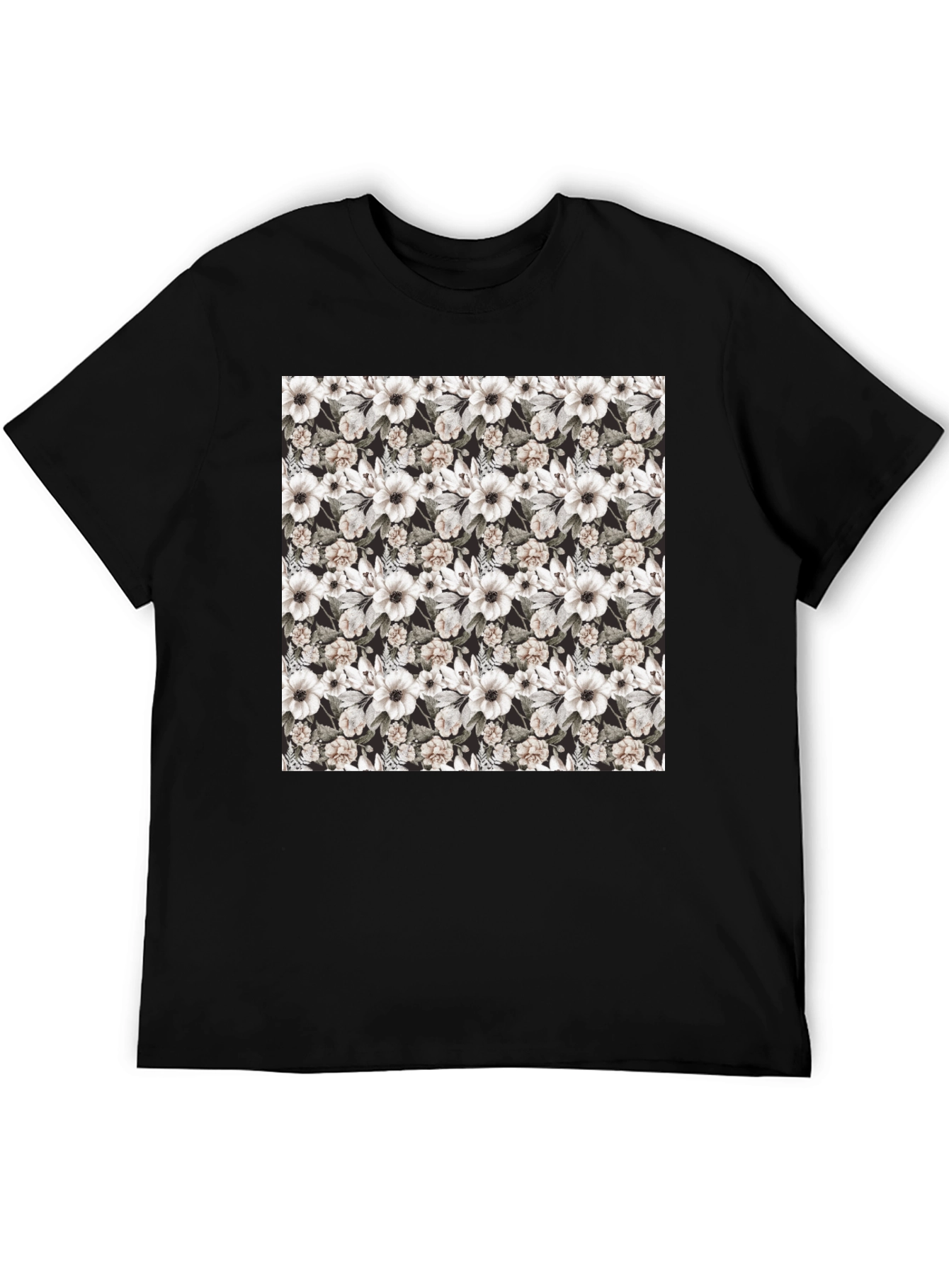 Floral Print Crew Neck T-Shirt