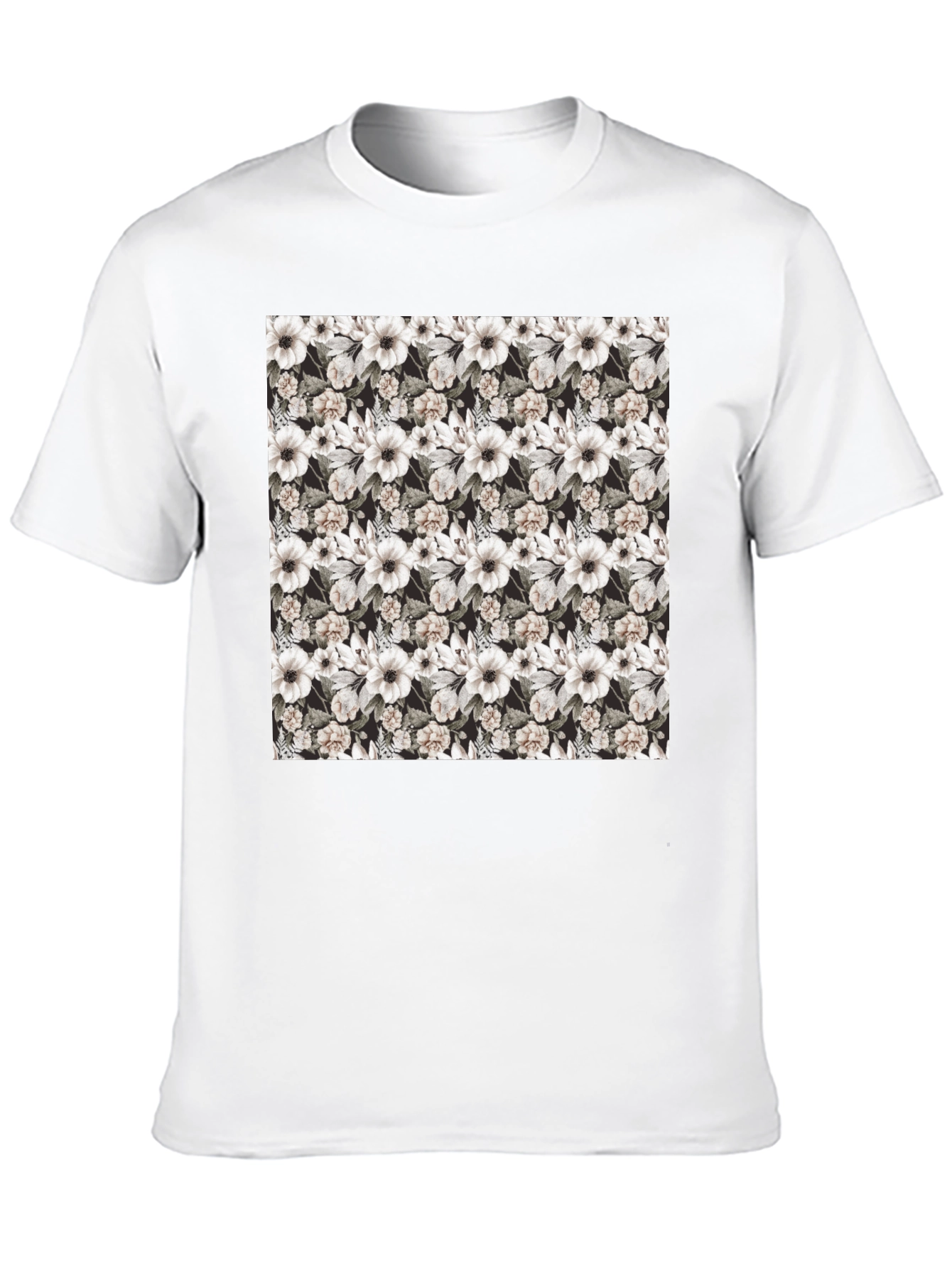 Floral Print Crew Neck T-Shirt