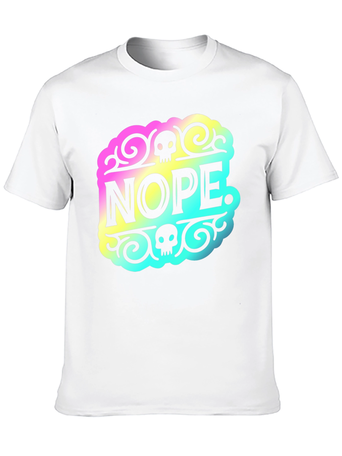 Nope. Skull Graphic Tee - Soft Black Cotton