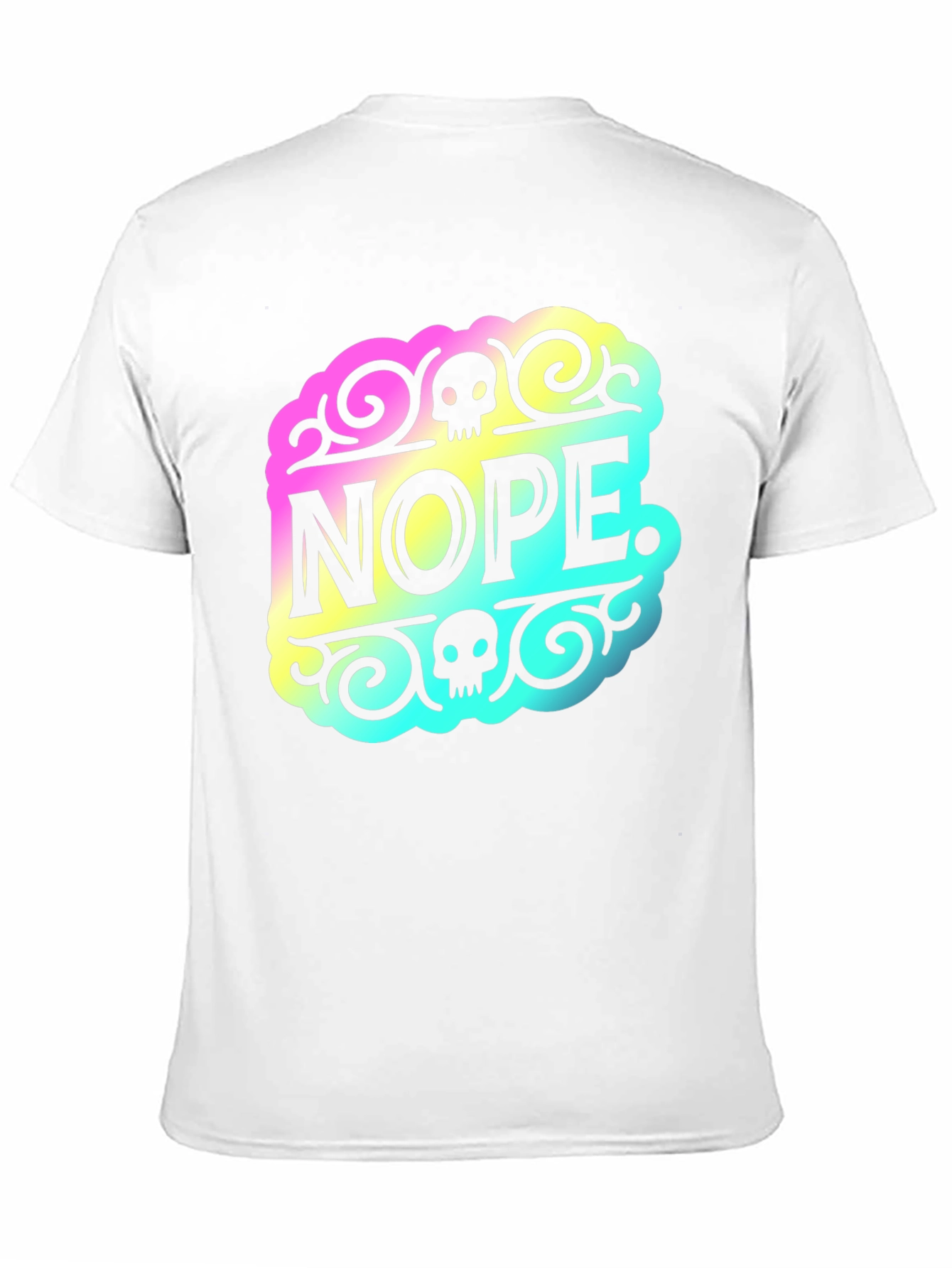 Nope. Skull Graphic Tee - Soft Black Cotton
