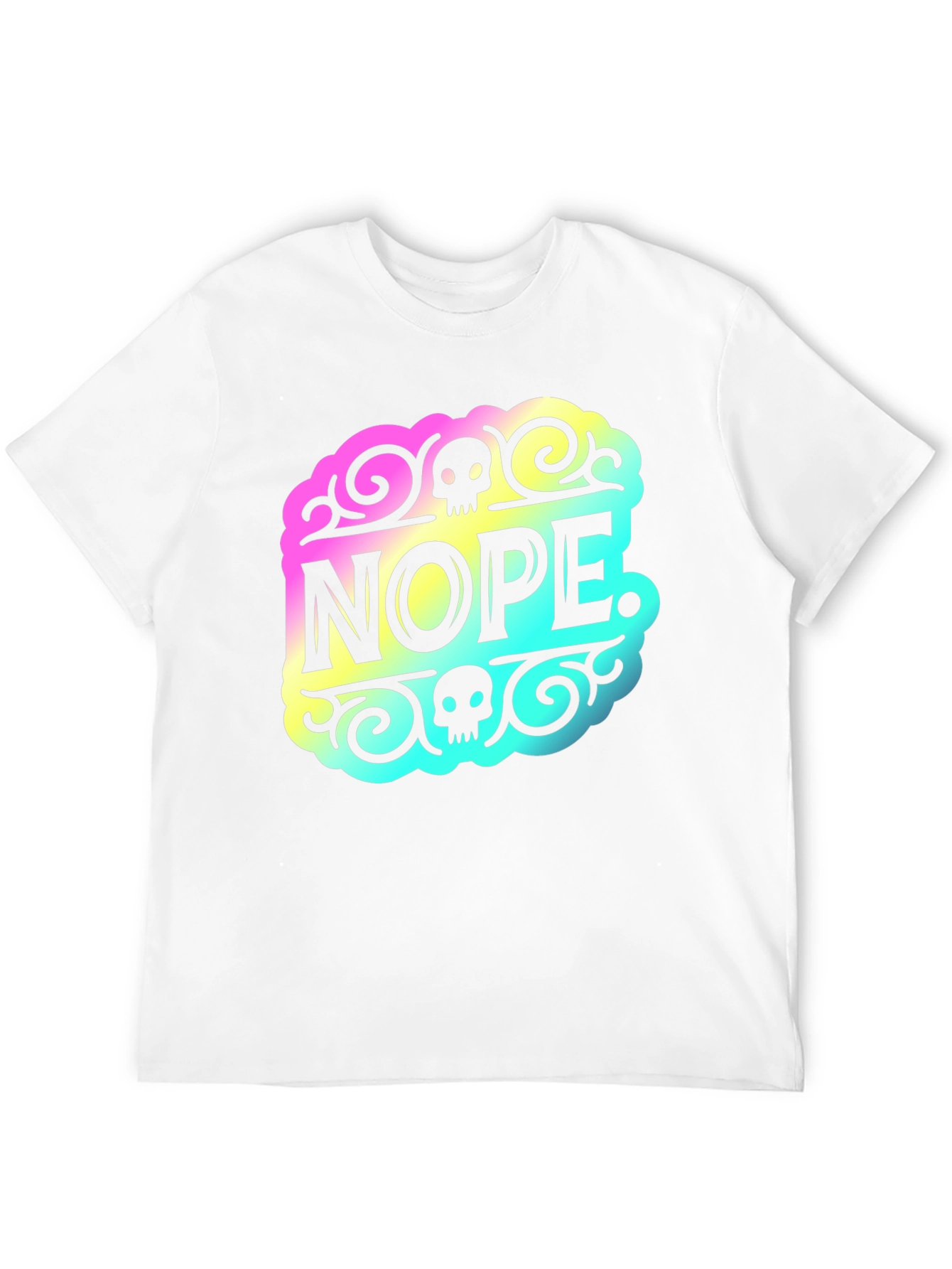 Nope. Skull Graphic Tee - Soft Black Cotton